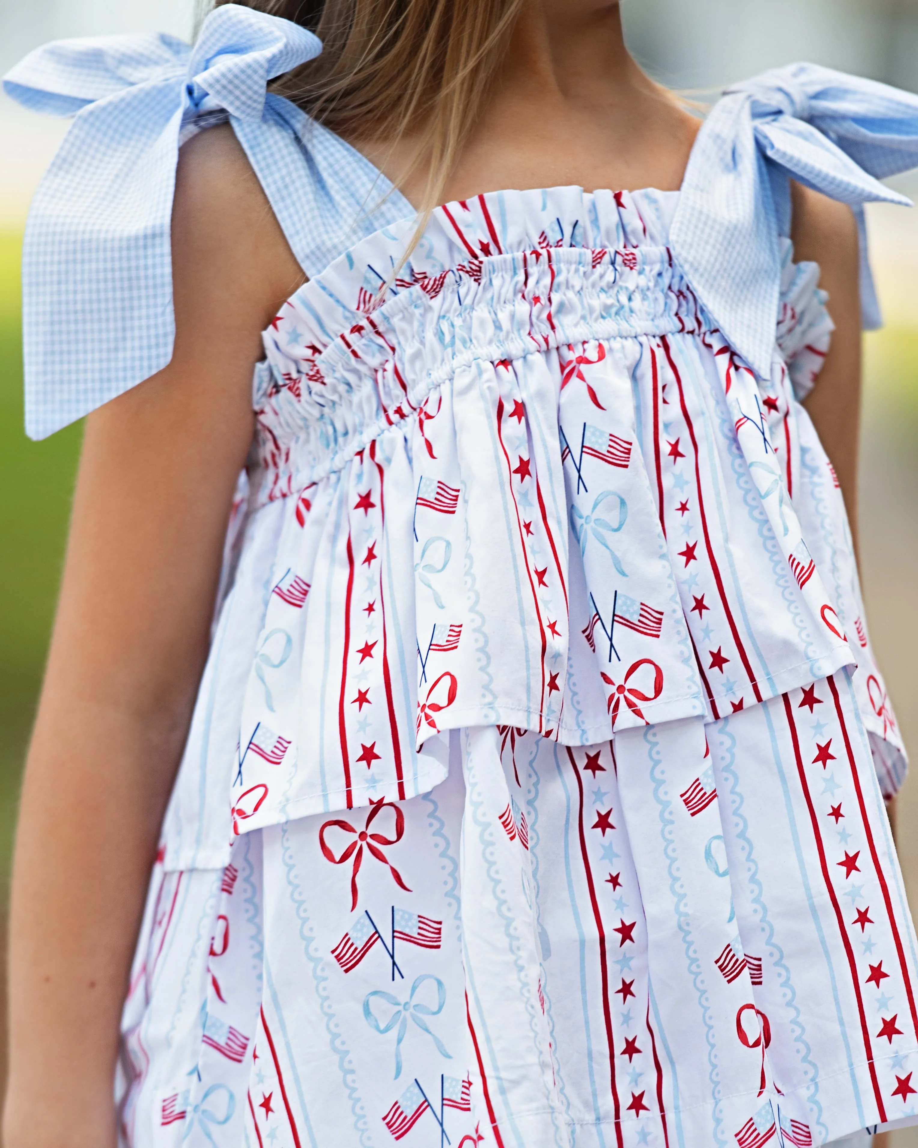 Patriotic Shoulder Tie Diaper Set - Image 2