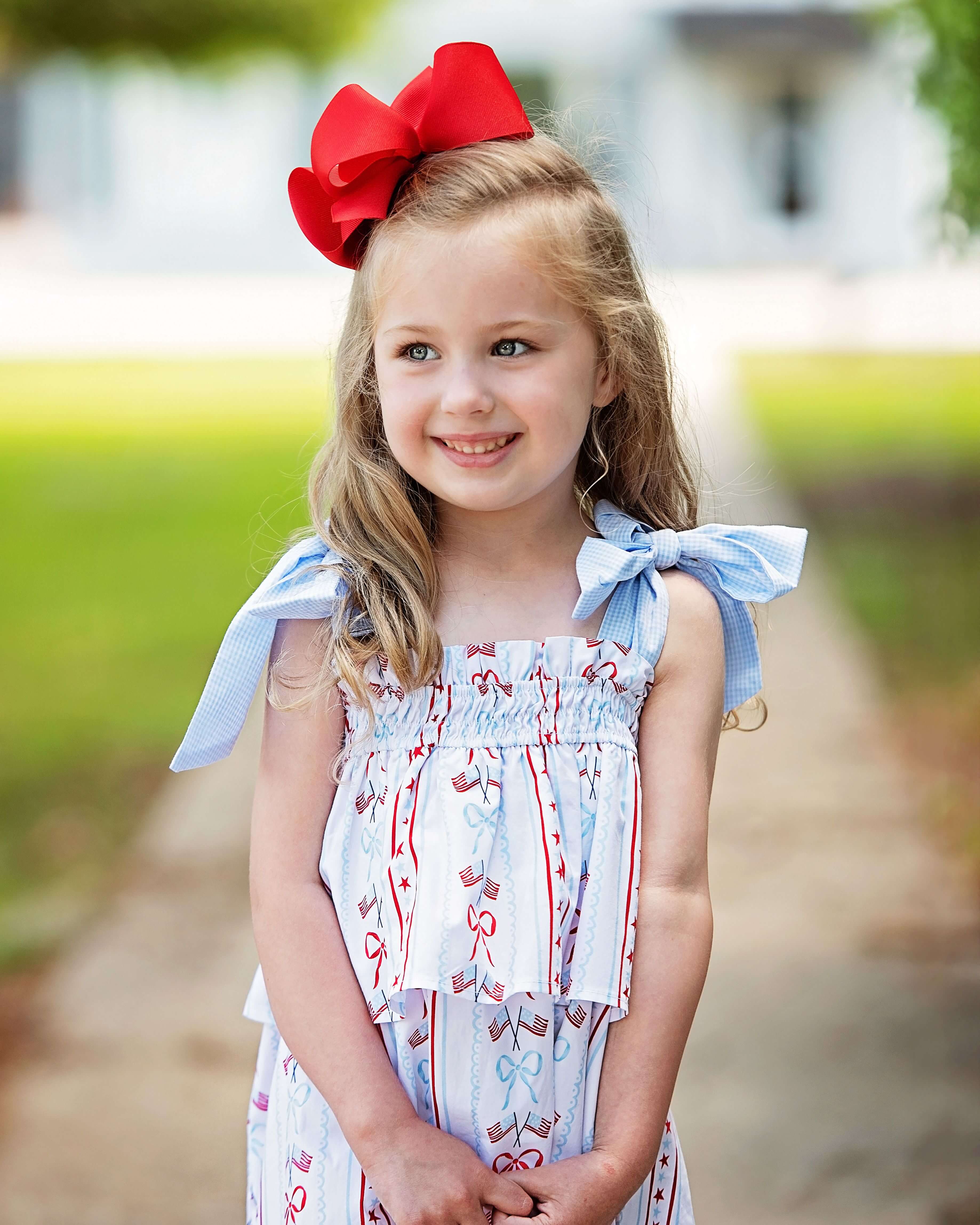Patriotic Shoulder Tie Dress - Image 3