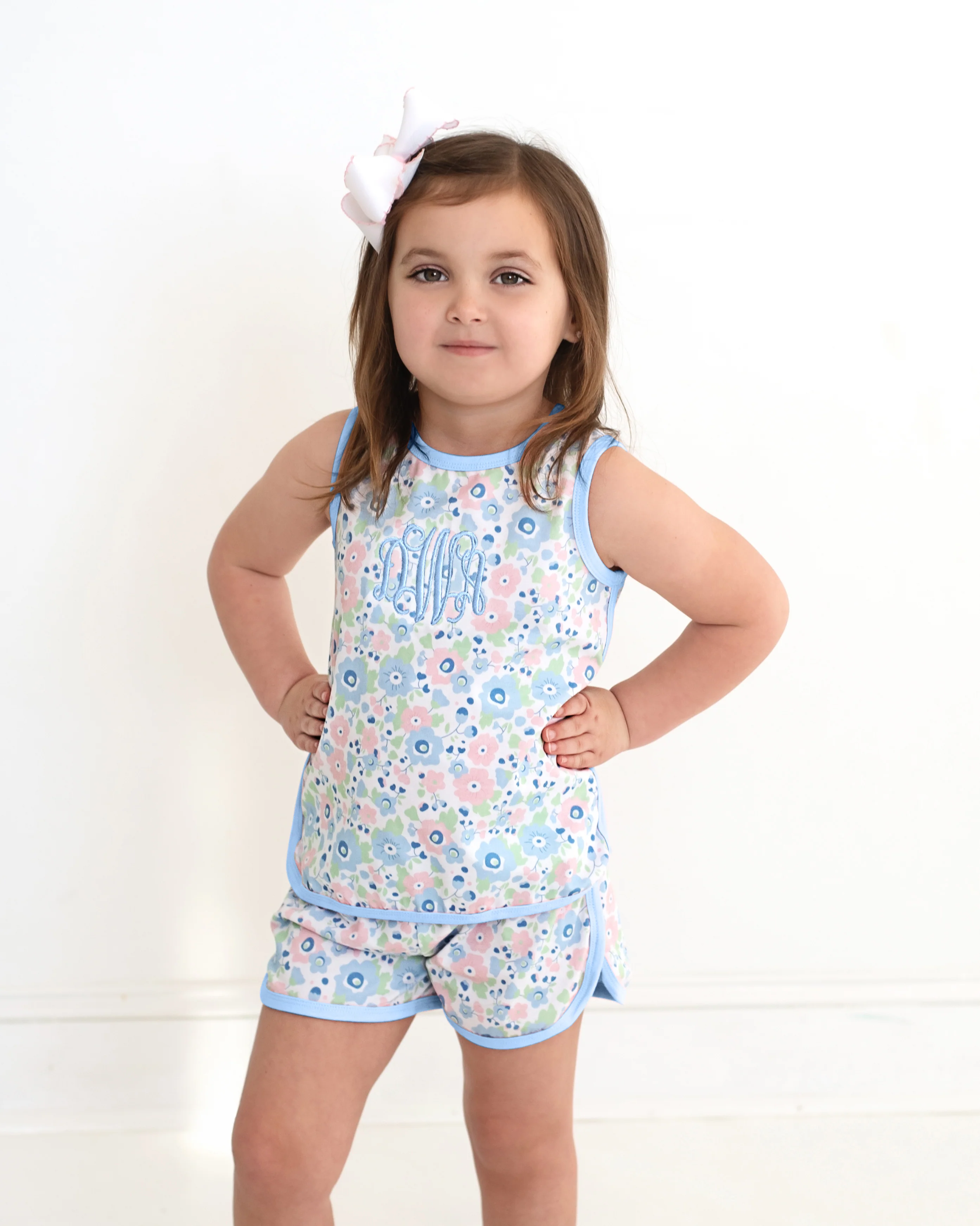 Pink And Blue Floral Print Knit Play Set - Image 3