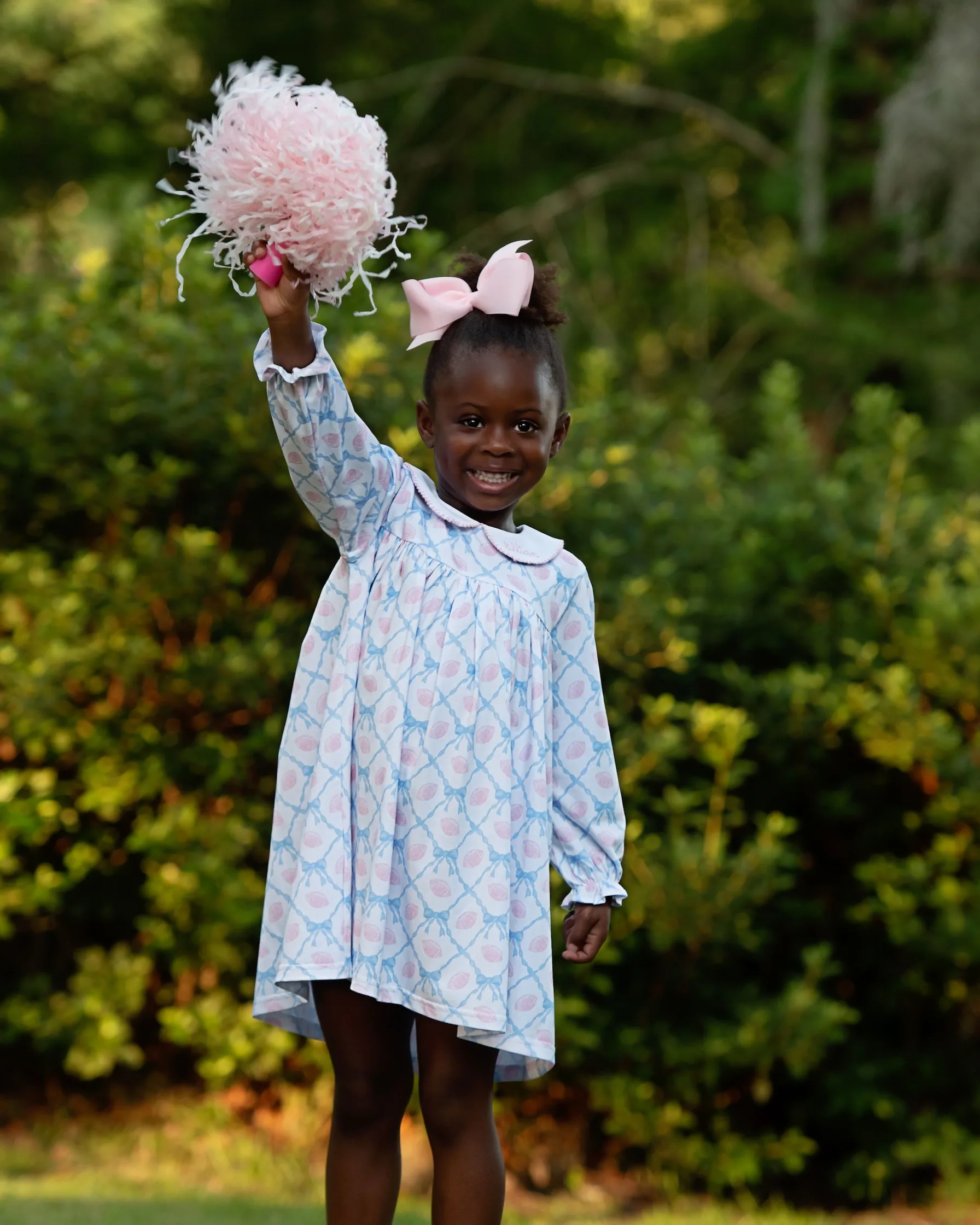 Pink and Blue Football Knit Dress - Image 2