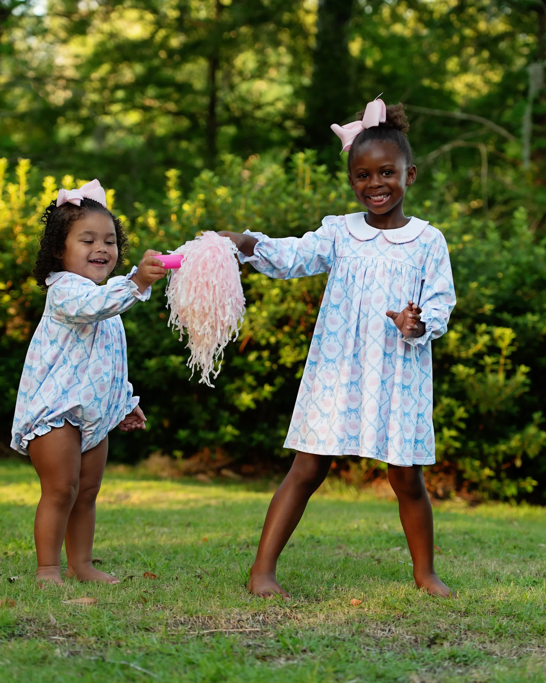 Pink and Blue Football Knit Dress - Image 4