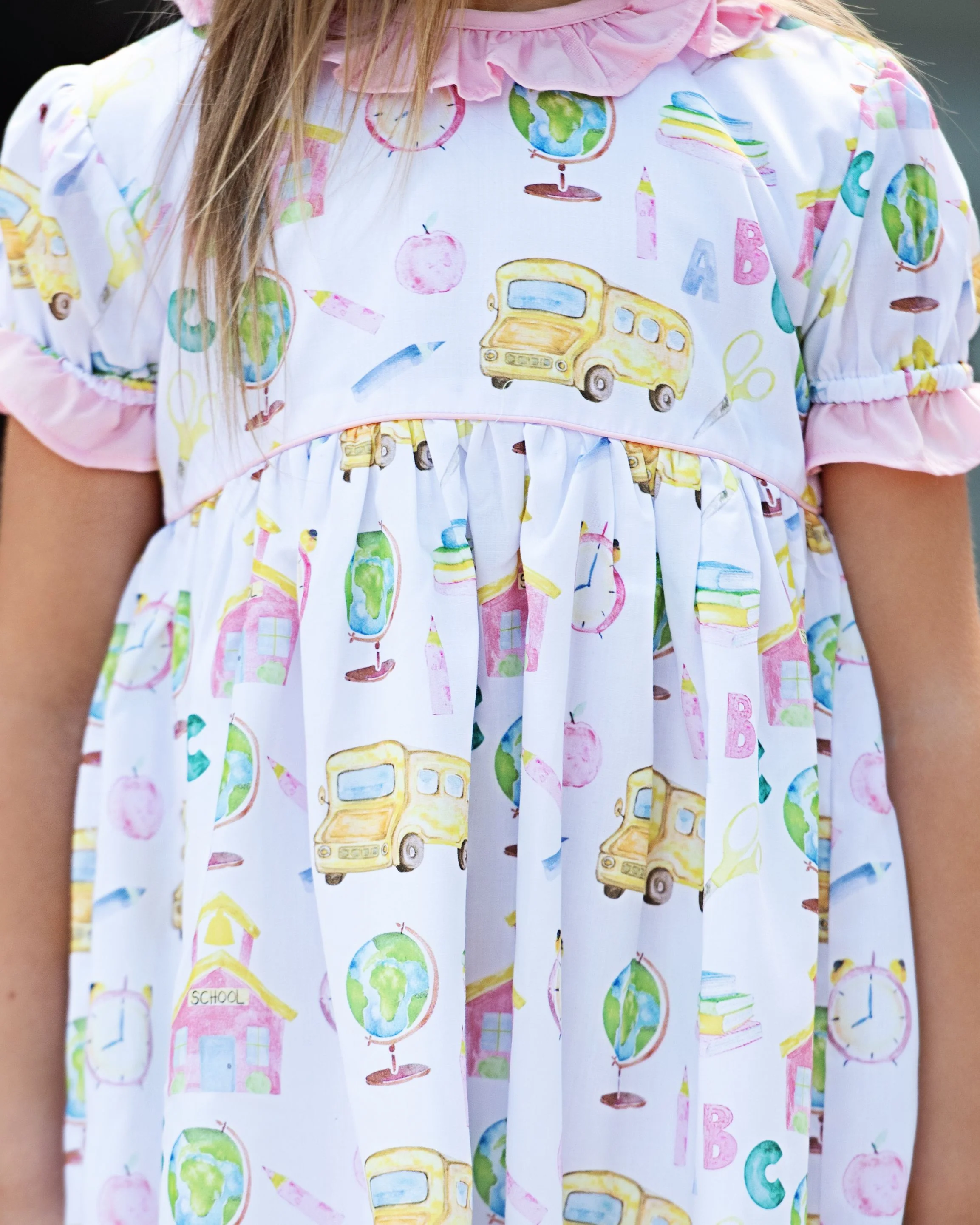 Pink And Green Back To School Dress - Image 3