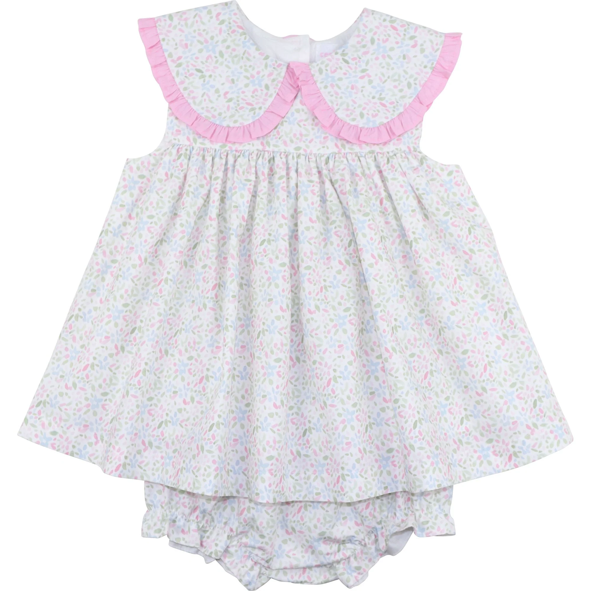 Pink And Green Floral Diaper Set