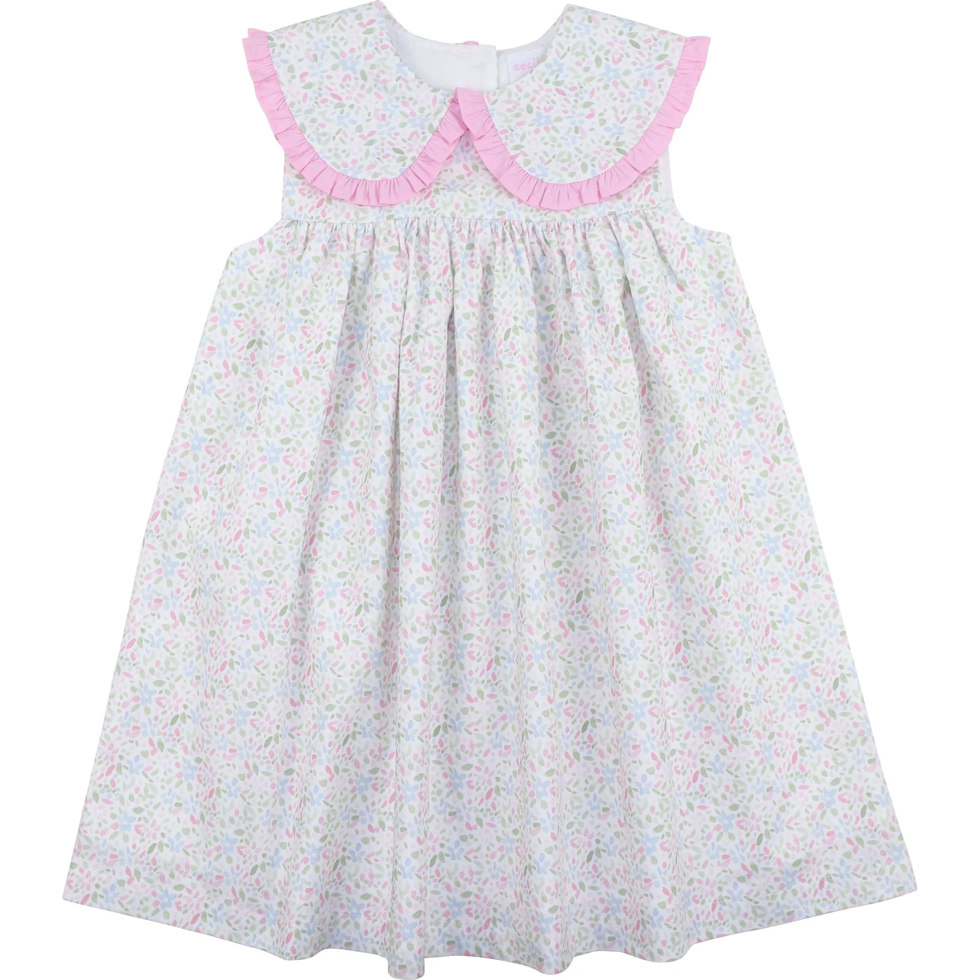Pink And Green Floral Dress