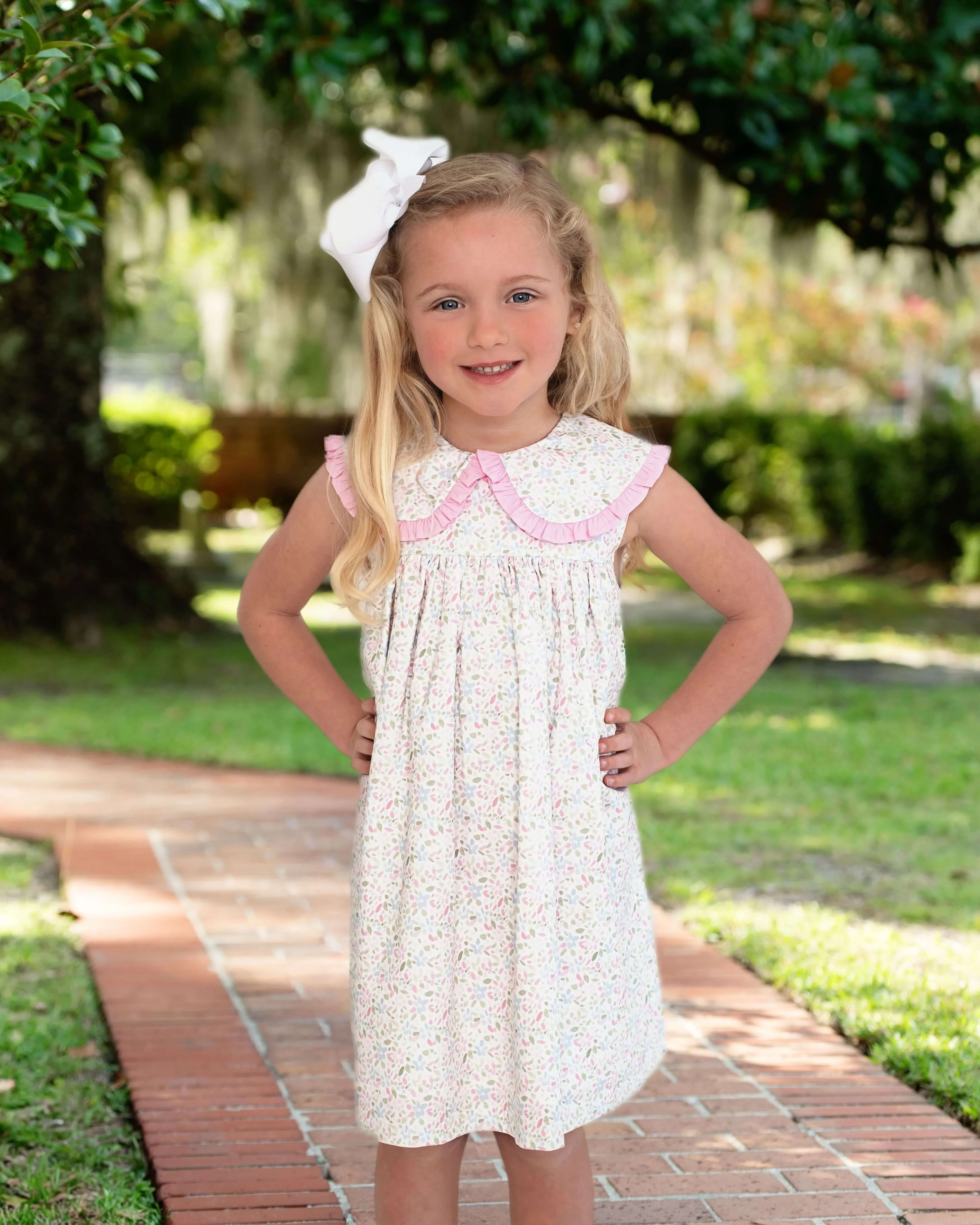 Pink And Green Floral Dress - Image 2