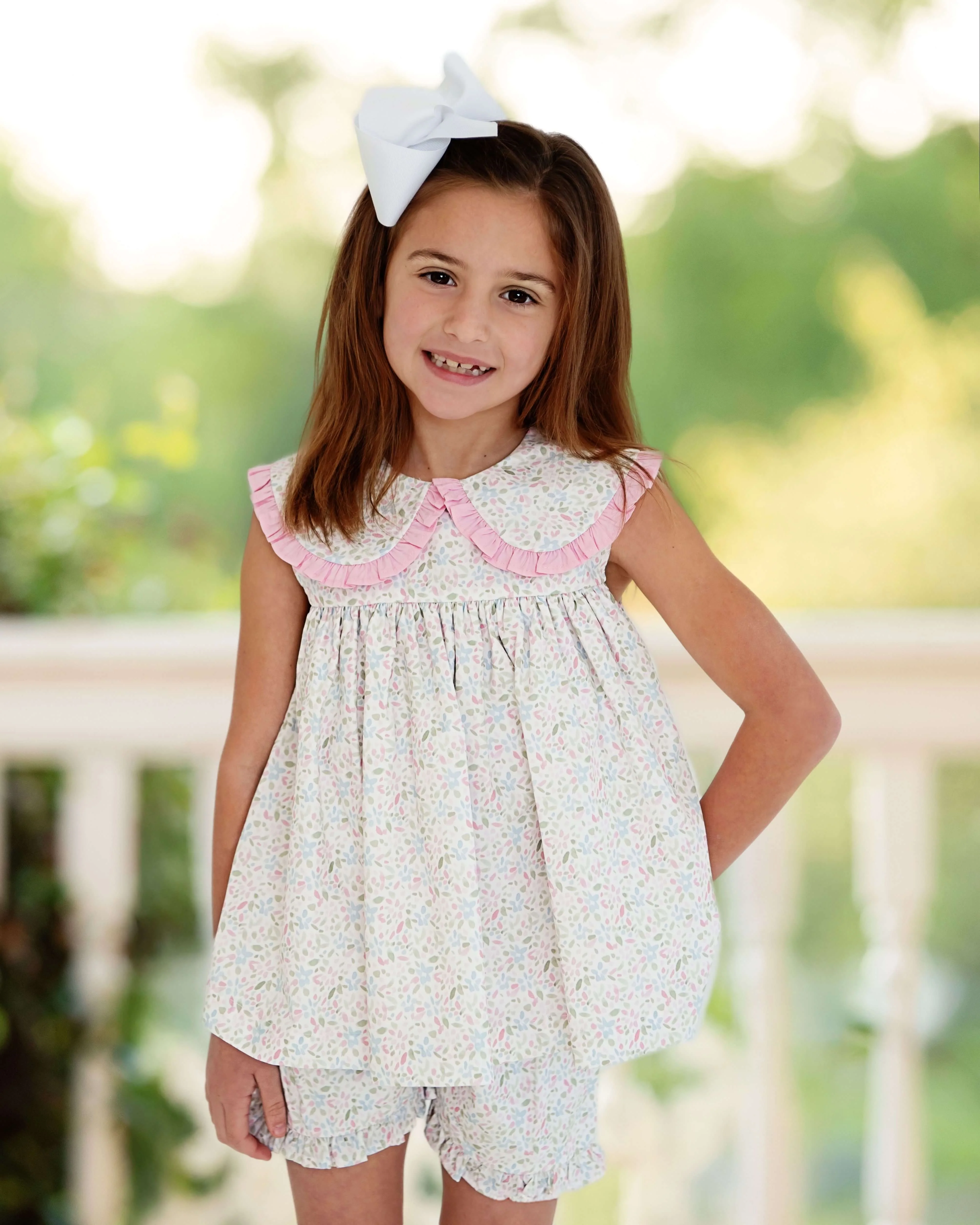Pink And Green Floral Short Set - Image 2