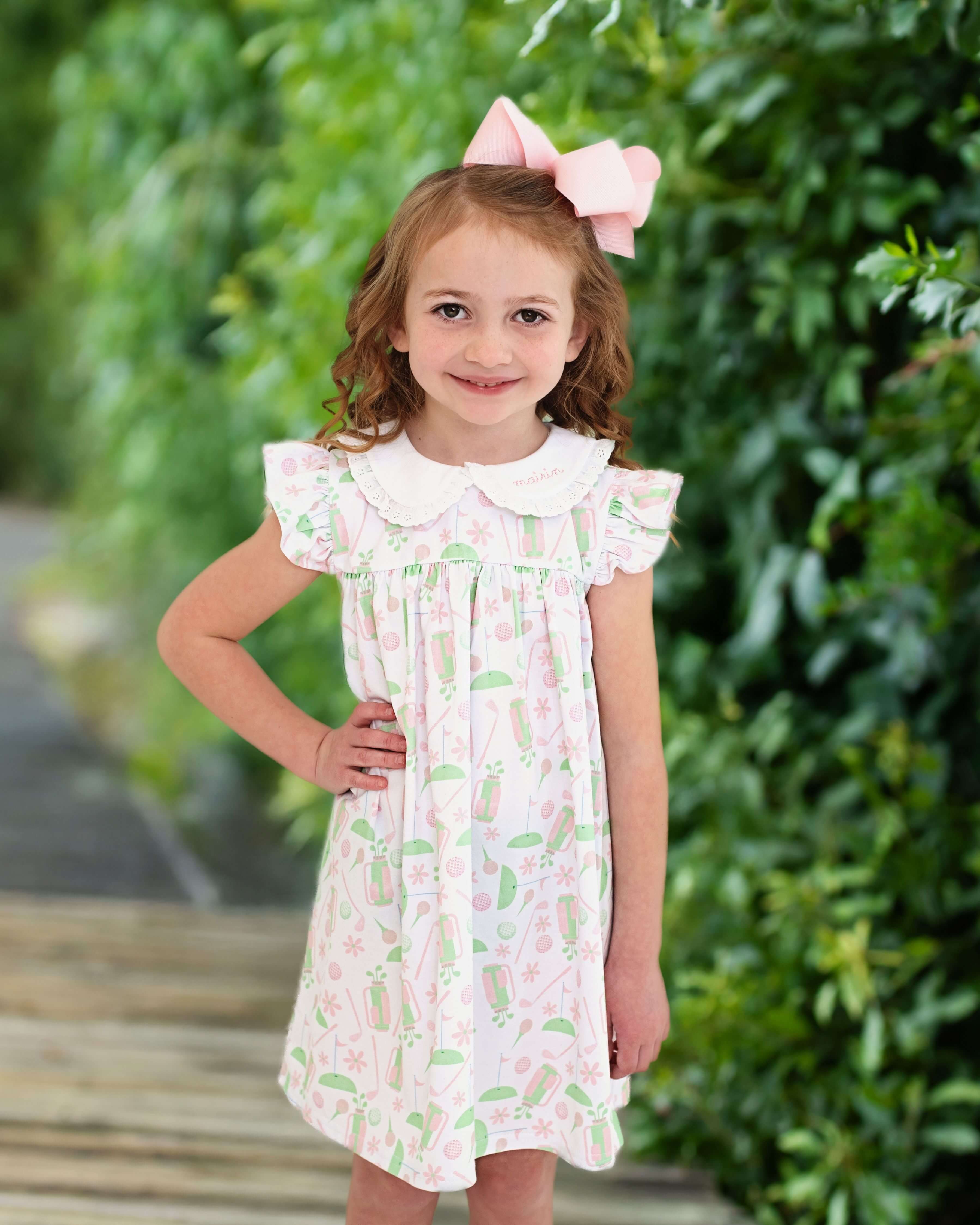 Pink And Green Golf Knit Dress - Image 3