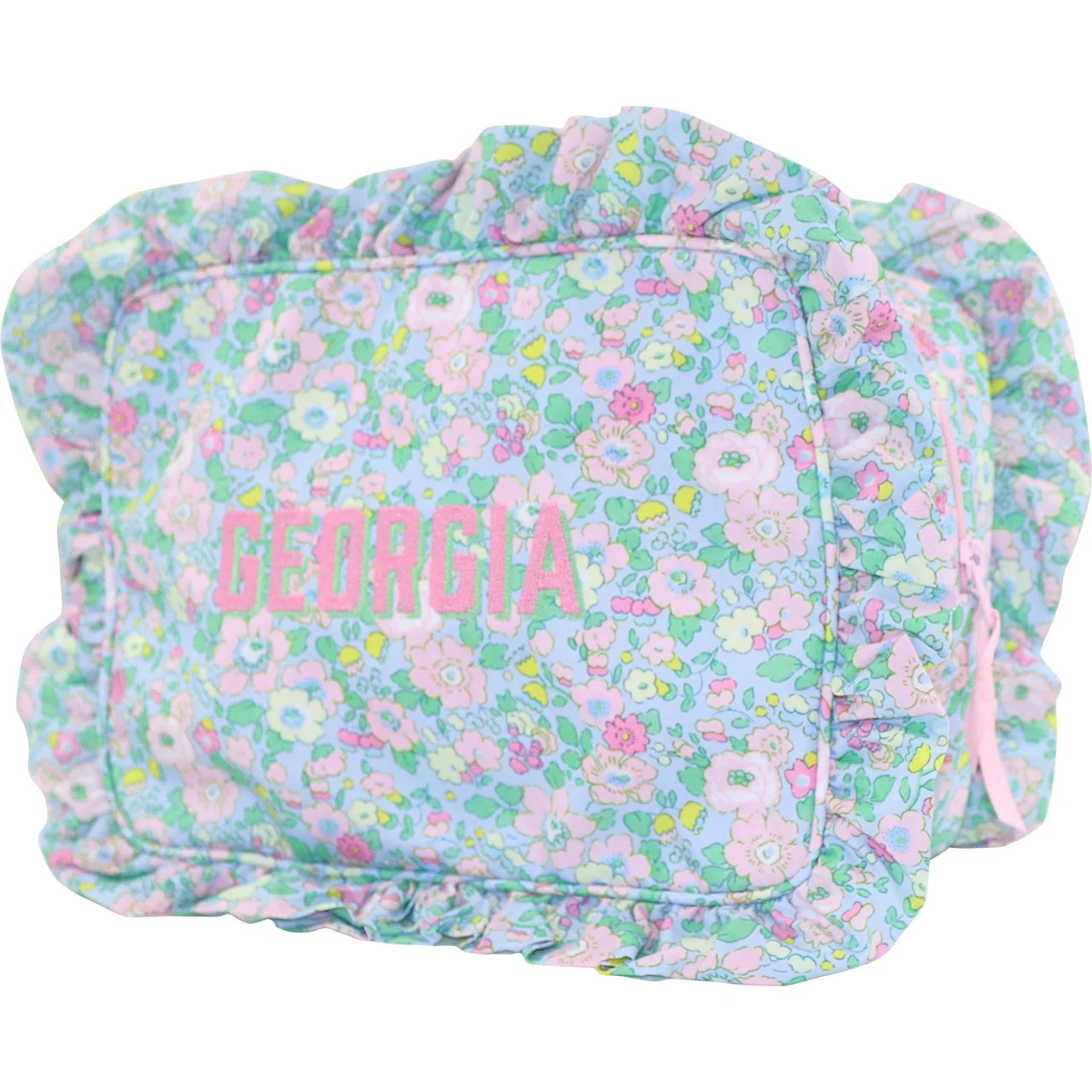 Floral Ruffle Zipper Pouch - Image 3
