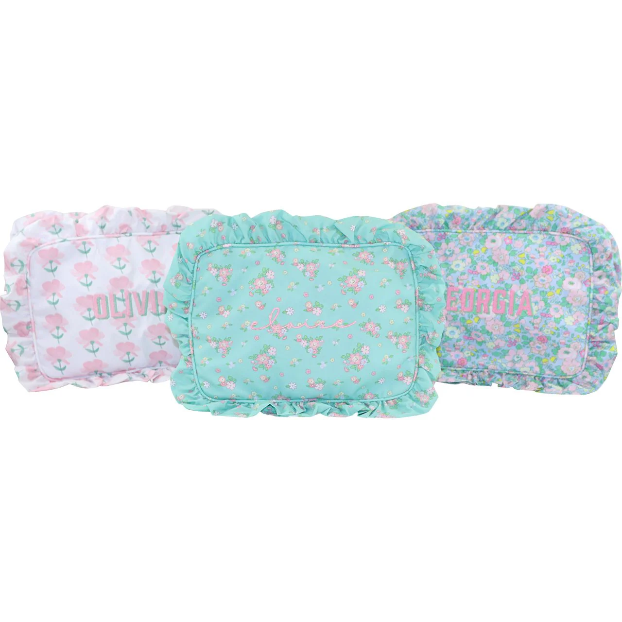 Floral Ruffle Zipper Pouch - Image 4