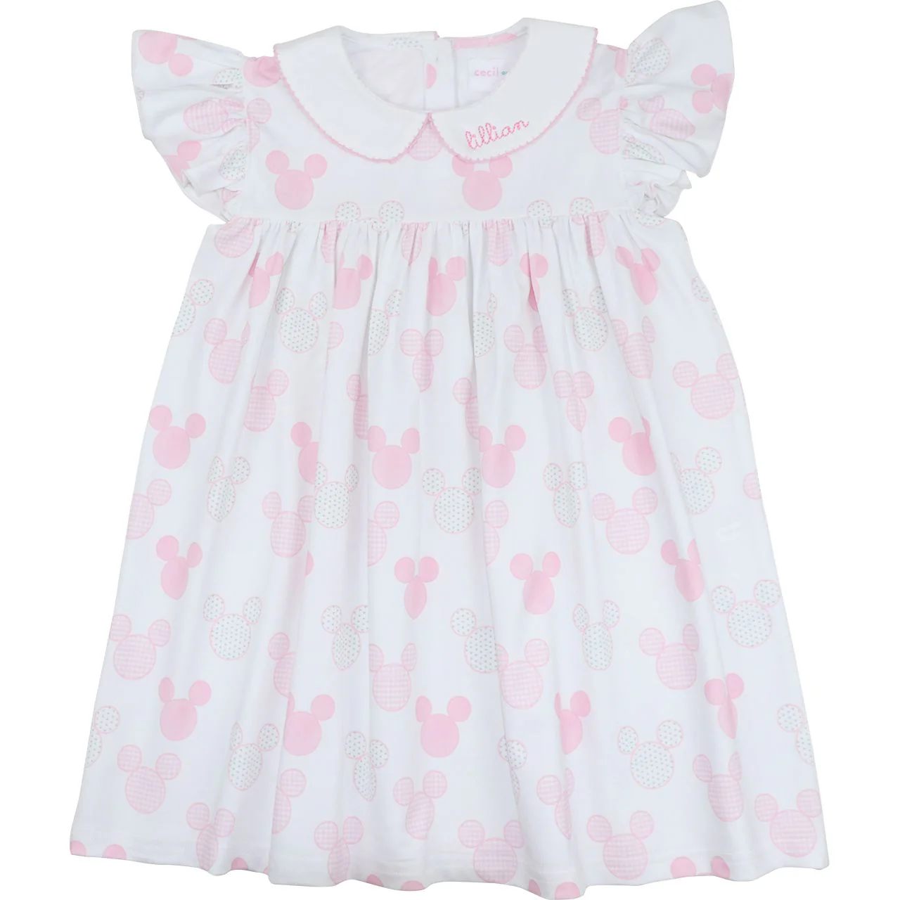 Pink And White Mouse Ears Knit Dress