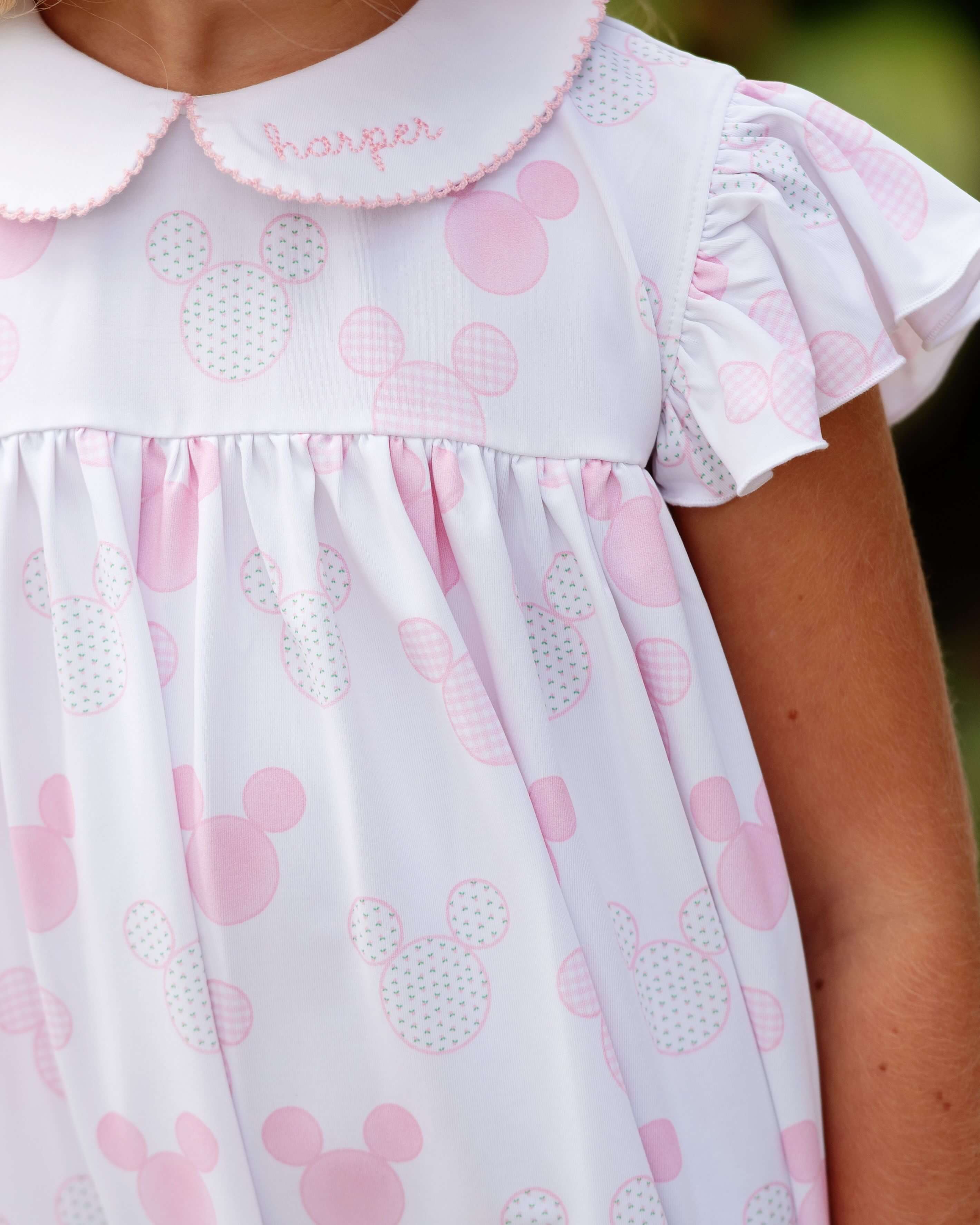 Pink And White Mouse Ears Knit Dress - Image 3