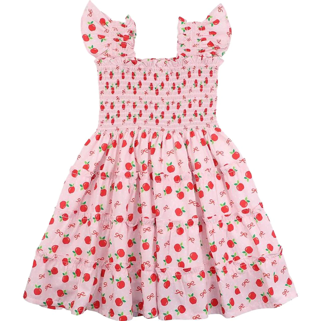 Pink Apple And Bow Dress