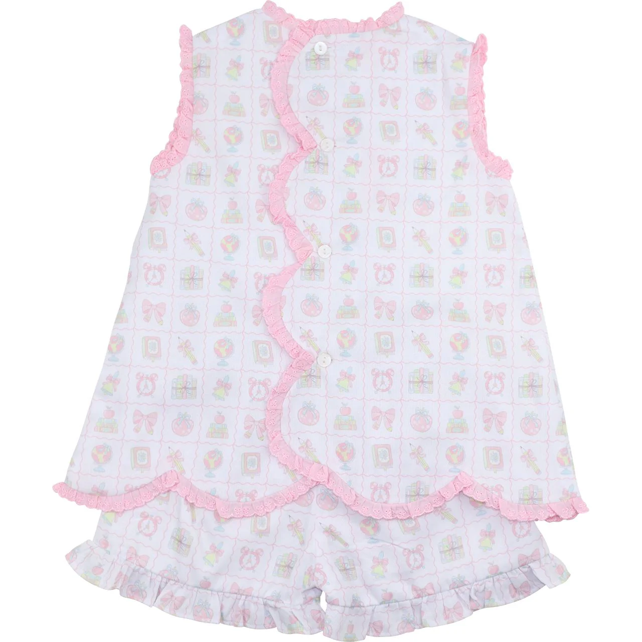 Pink Back To School Print Short Set - Image 2