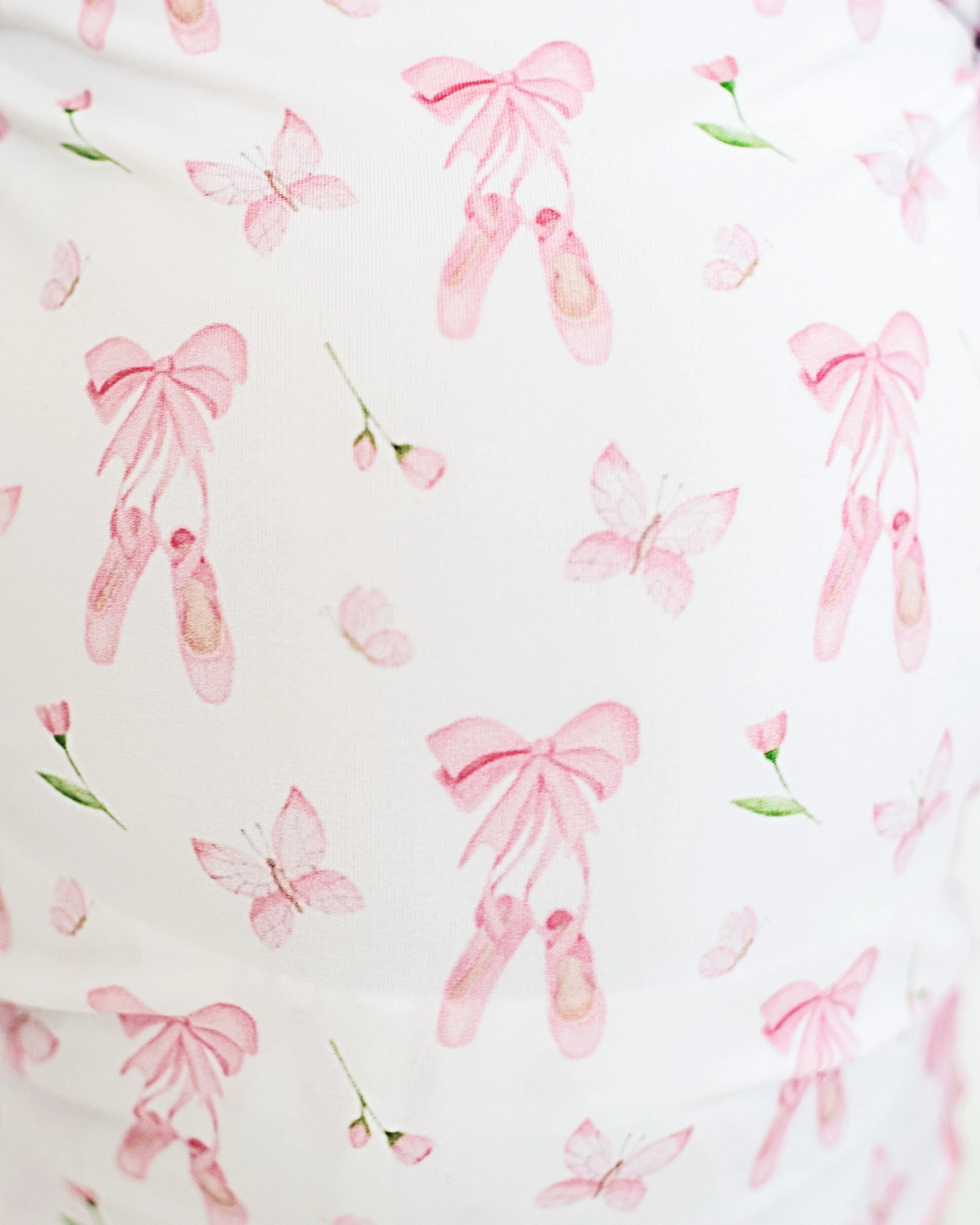 Pink Ballet Knit Zipper Pajamas - Image 4