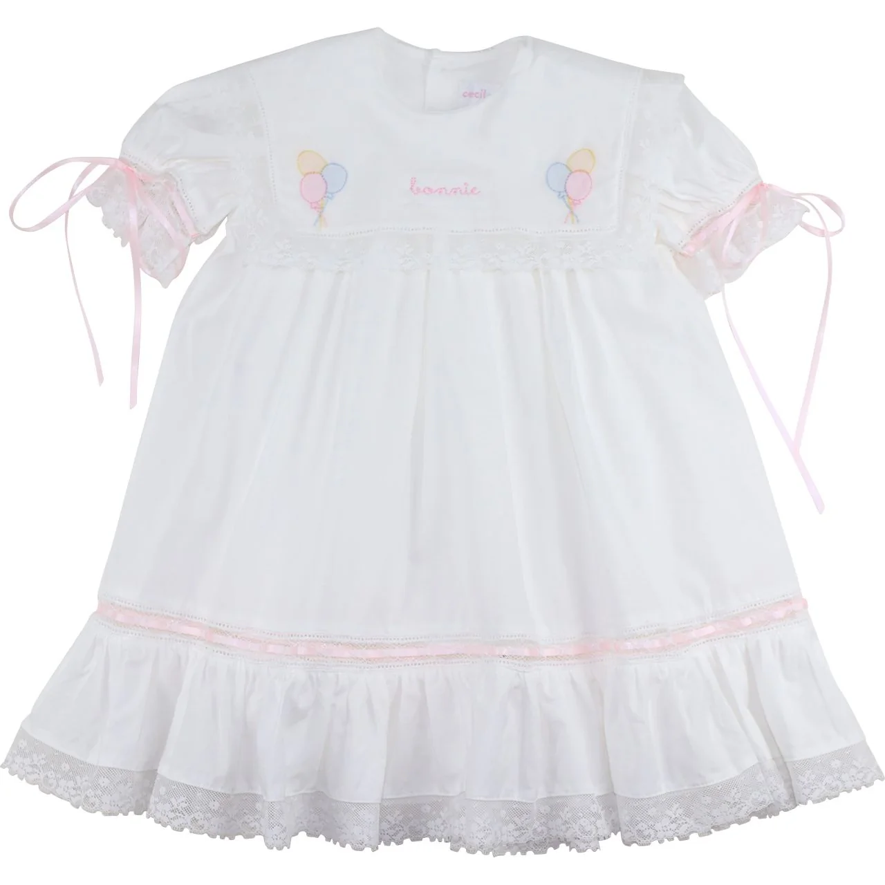 Pink Birthday Balloon Heirloom Dress