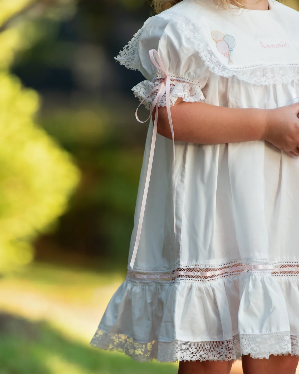 Pink Birthday Balloon Heirloom Dress - Image 2