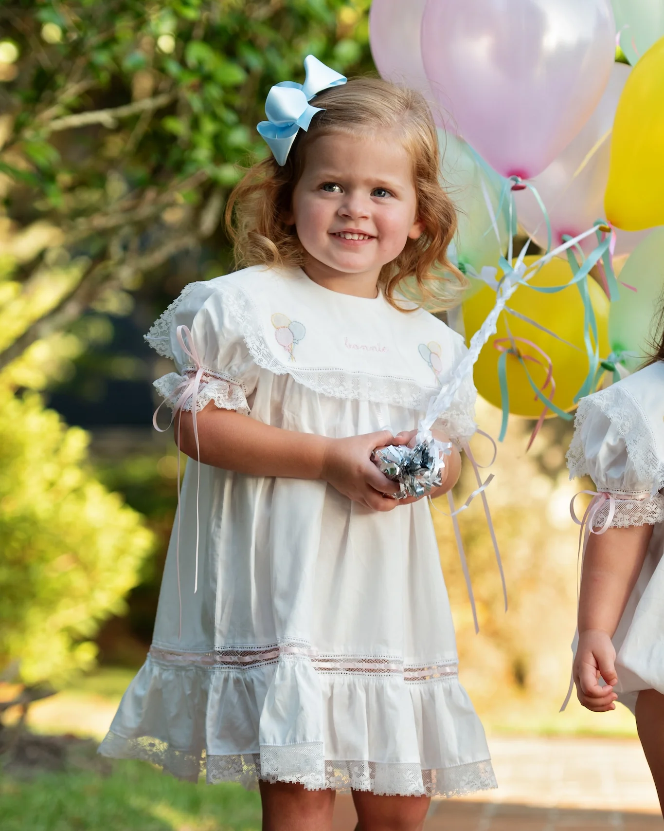 Pink Birthday Balloon Heirloom Dress - Image 3