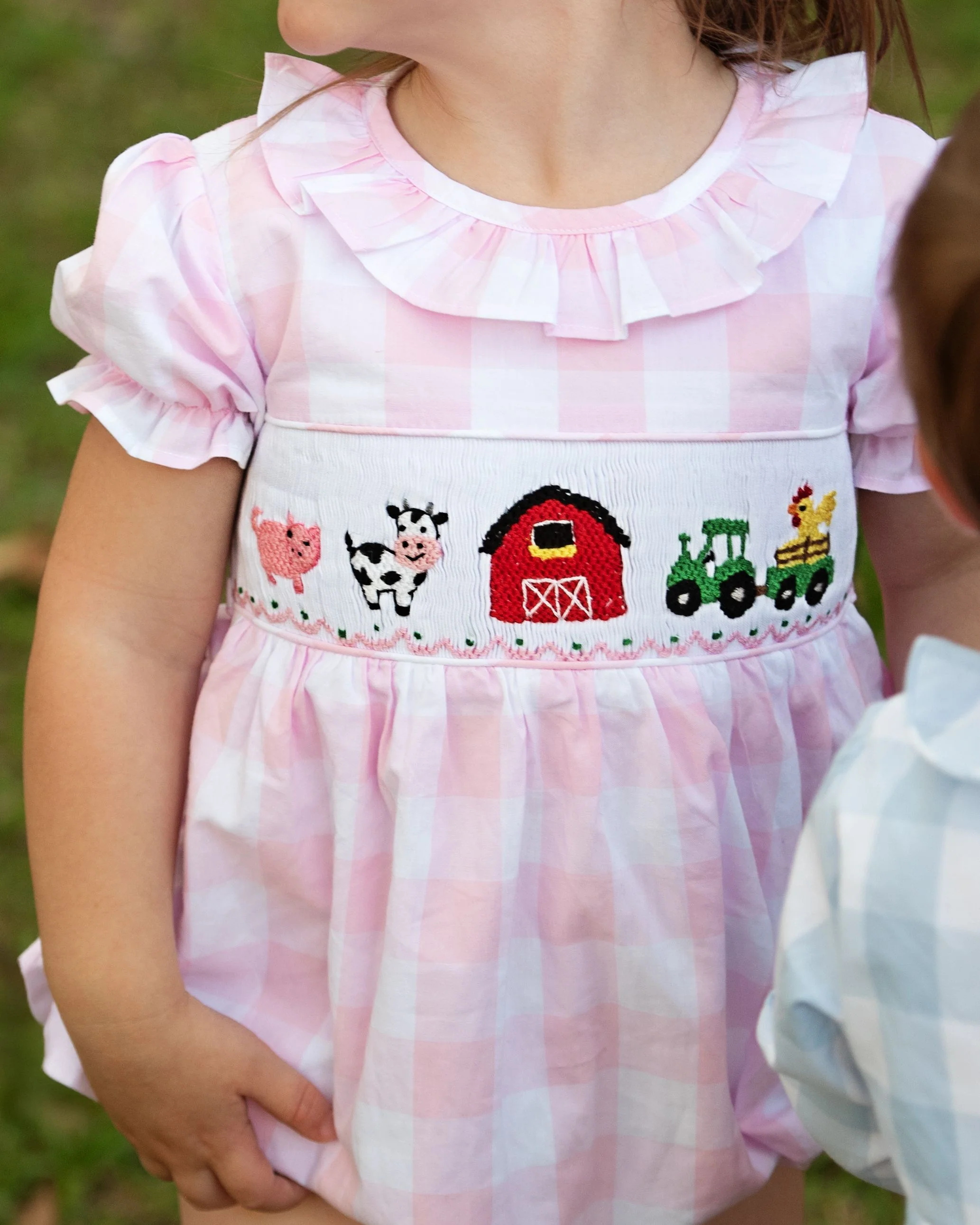 Pink Buffalo Check Smocked Farm Dress - Image 2