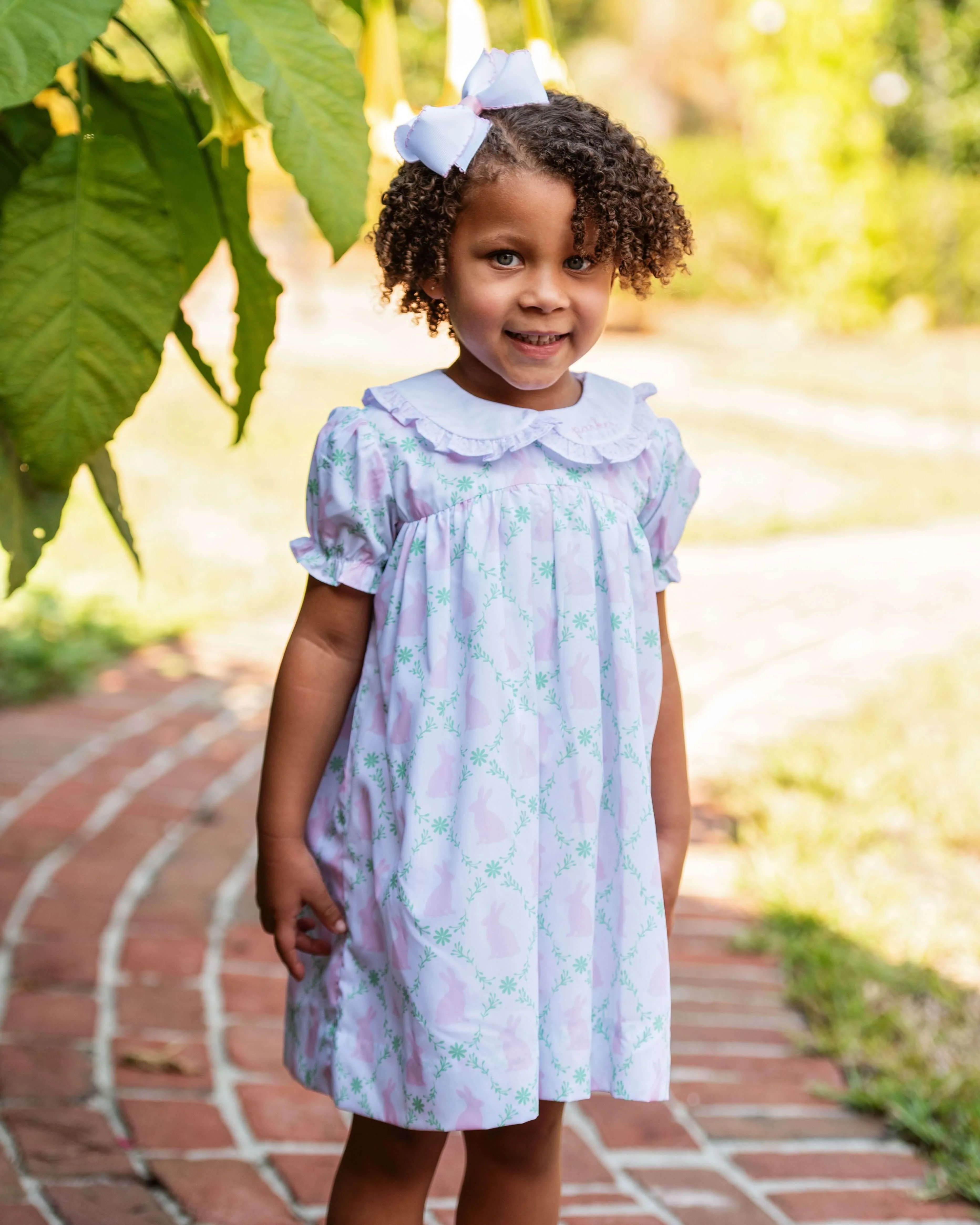 Pink Bunny And Ivy Print Dress - Image 3