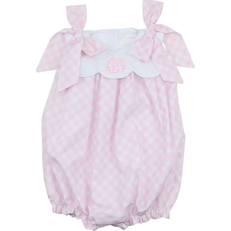 Pink Check Bow Bubble