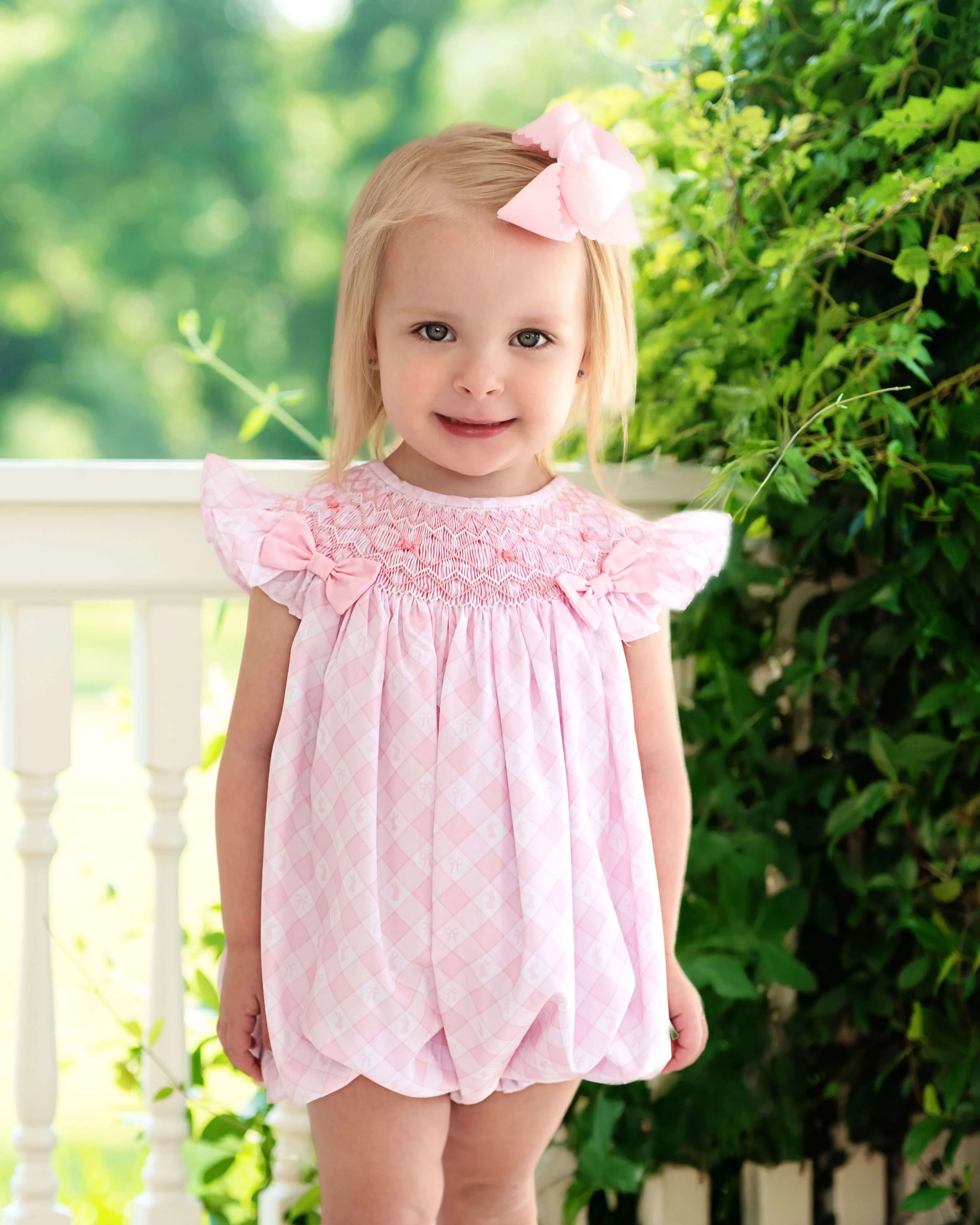Pink Check Bunny And Bow Bubble - Image 2