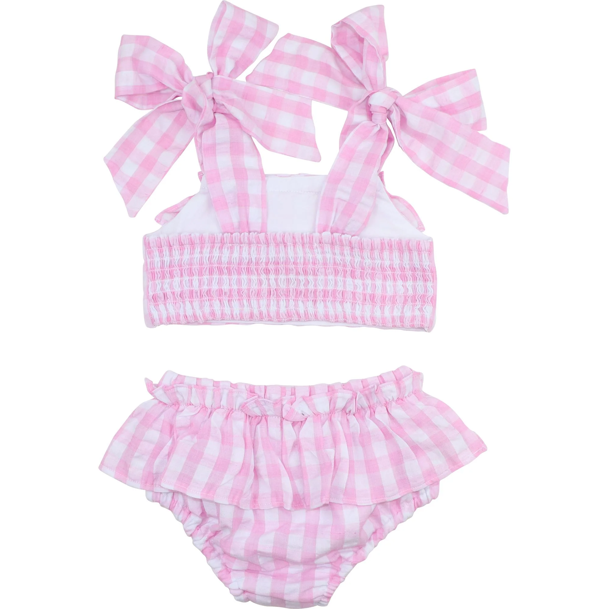 Pink Check Seersucker Bikini - Image 2