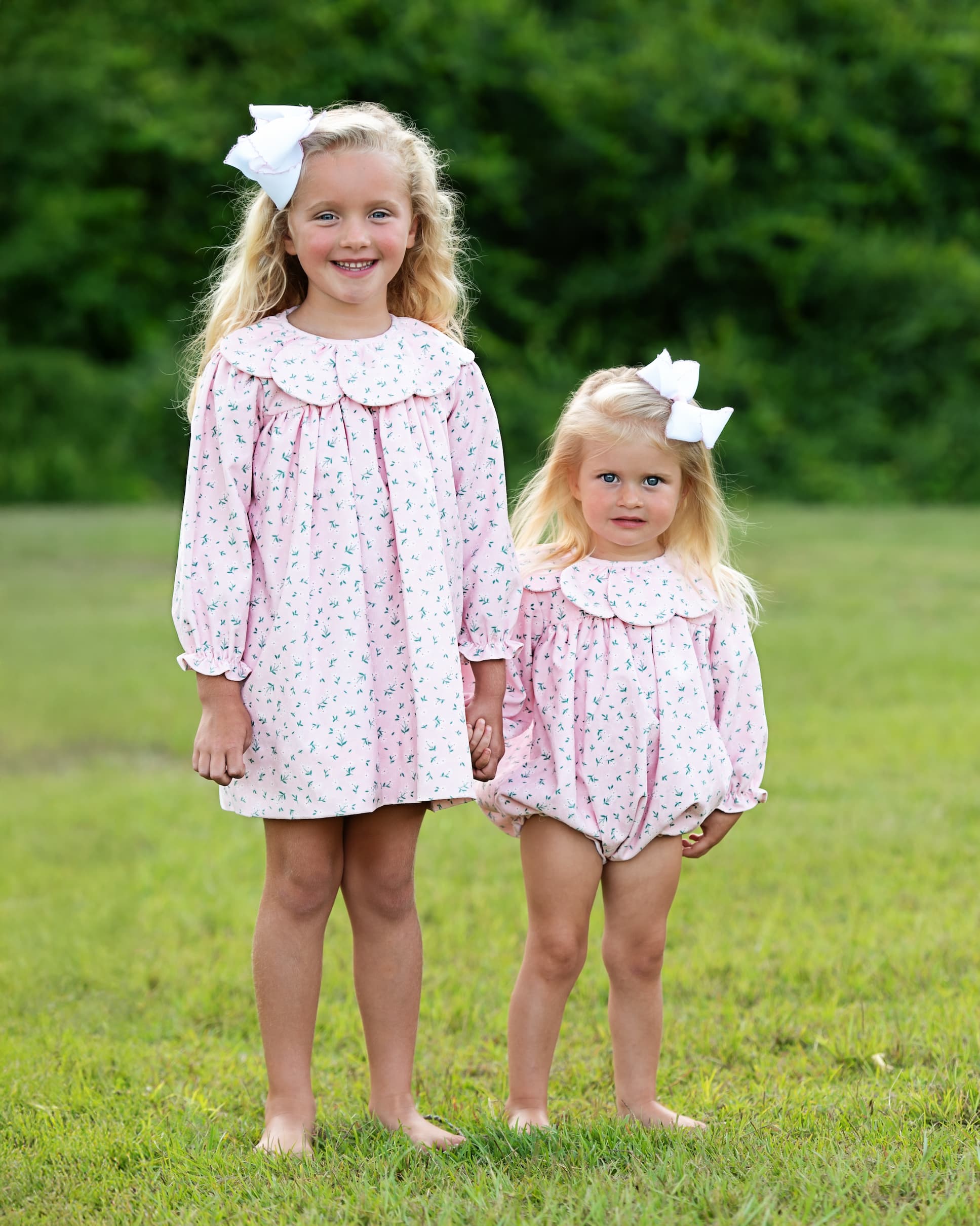 Pink Daisy Corduroy Petal Collar Bubble - Image 2