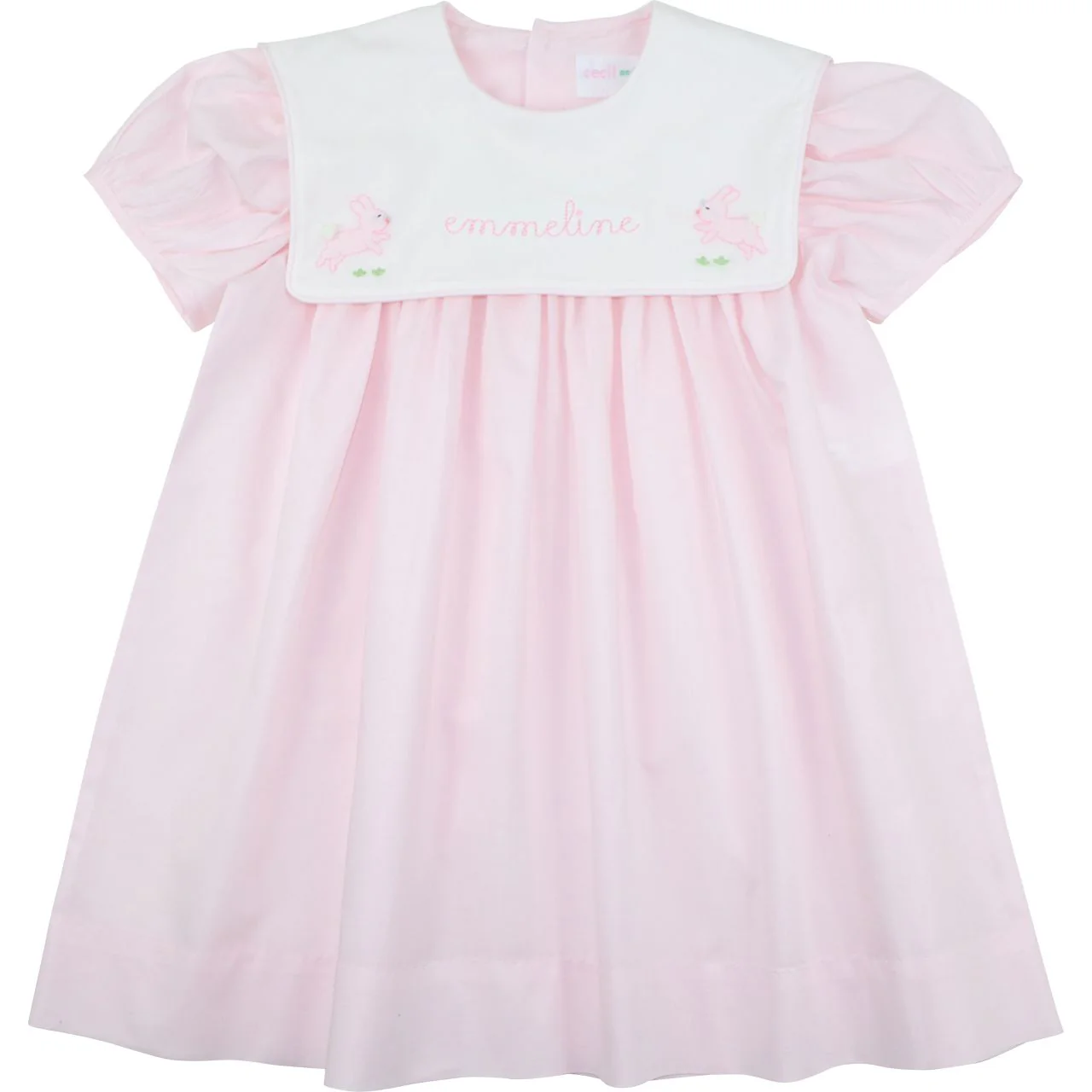 Pink Embroidered Bunny Dress