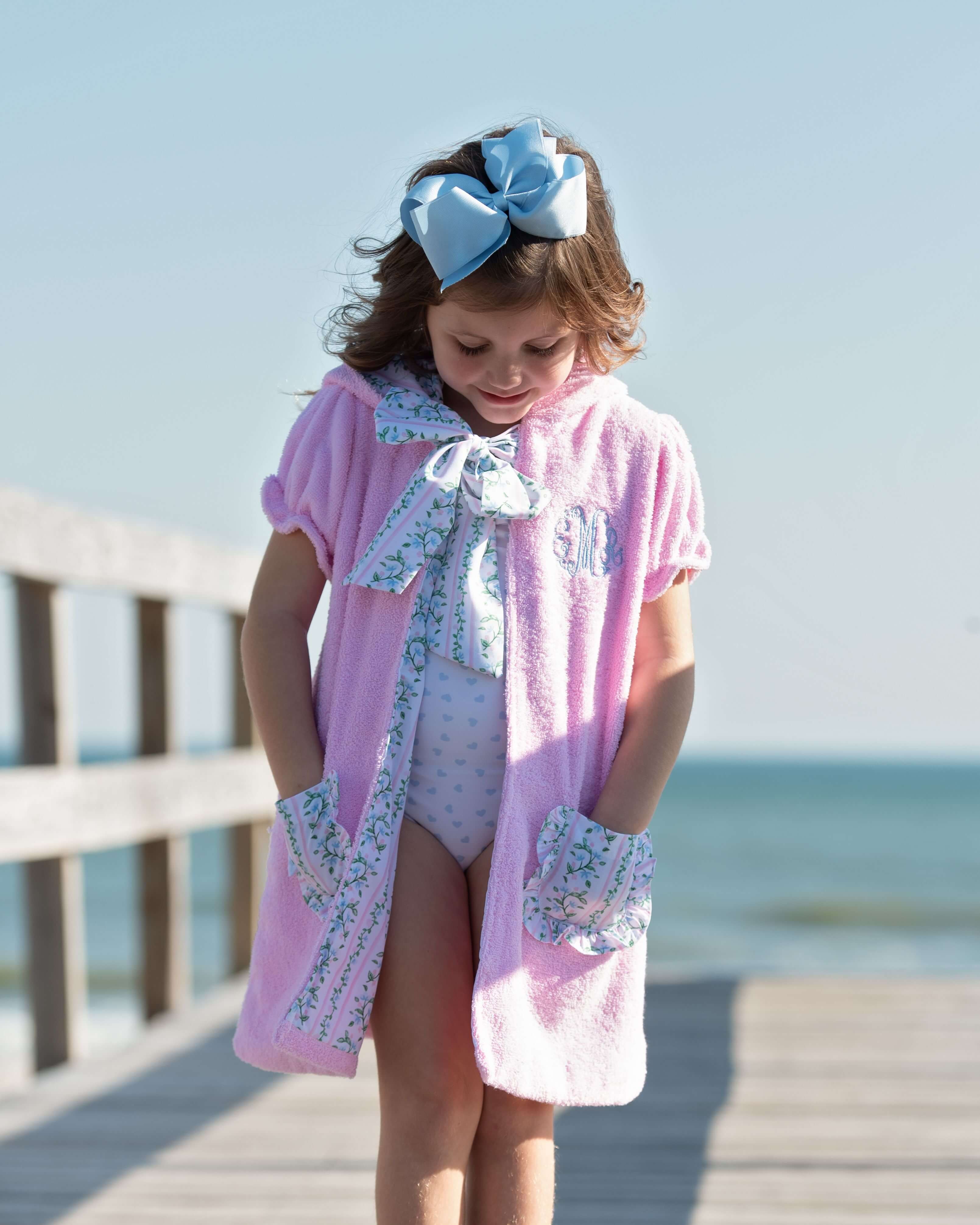Pink Floral Vines Coverup - Image 4
