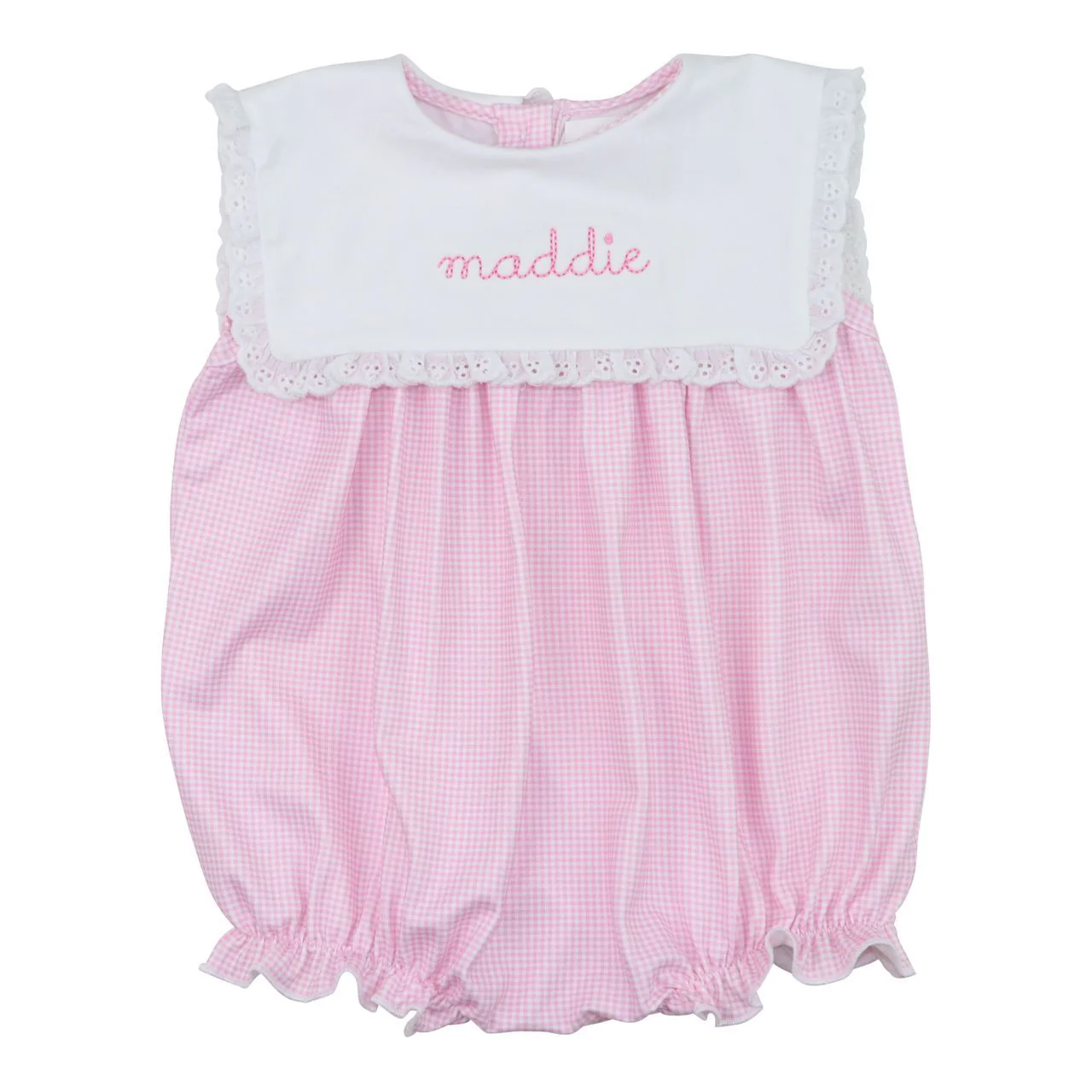 Pink Gingham Knit Bubble