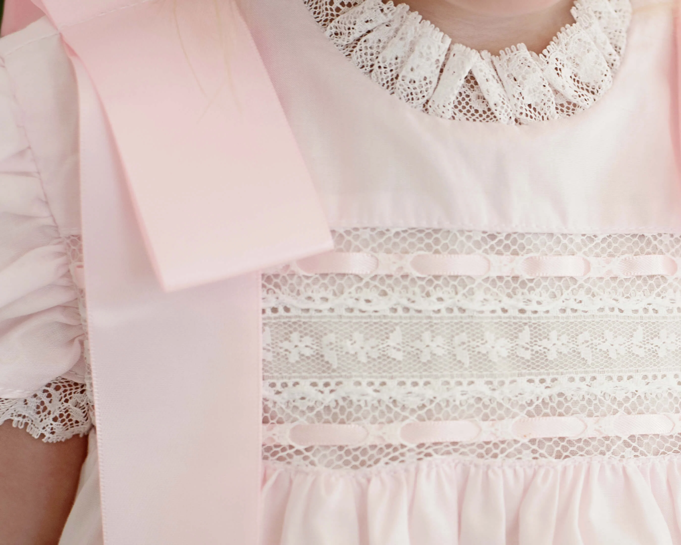 Pink Heirloom Lace Diaper Set - Image 3