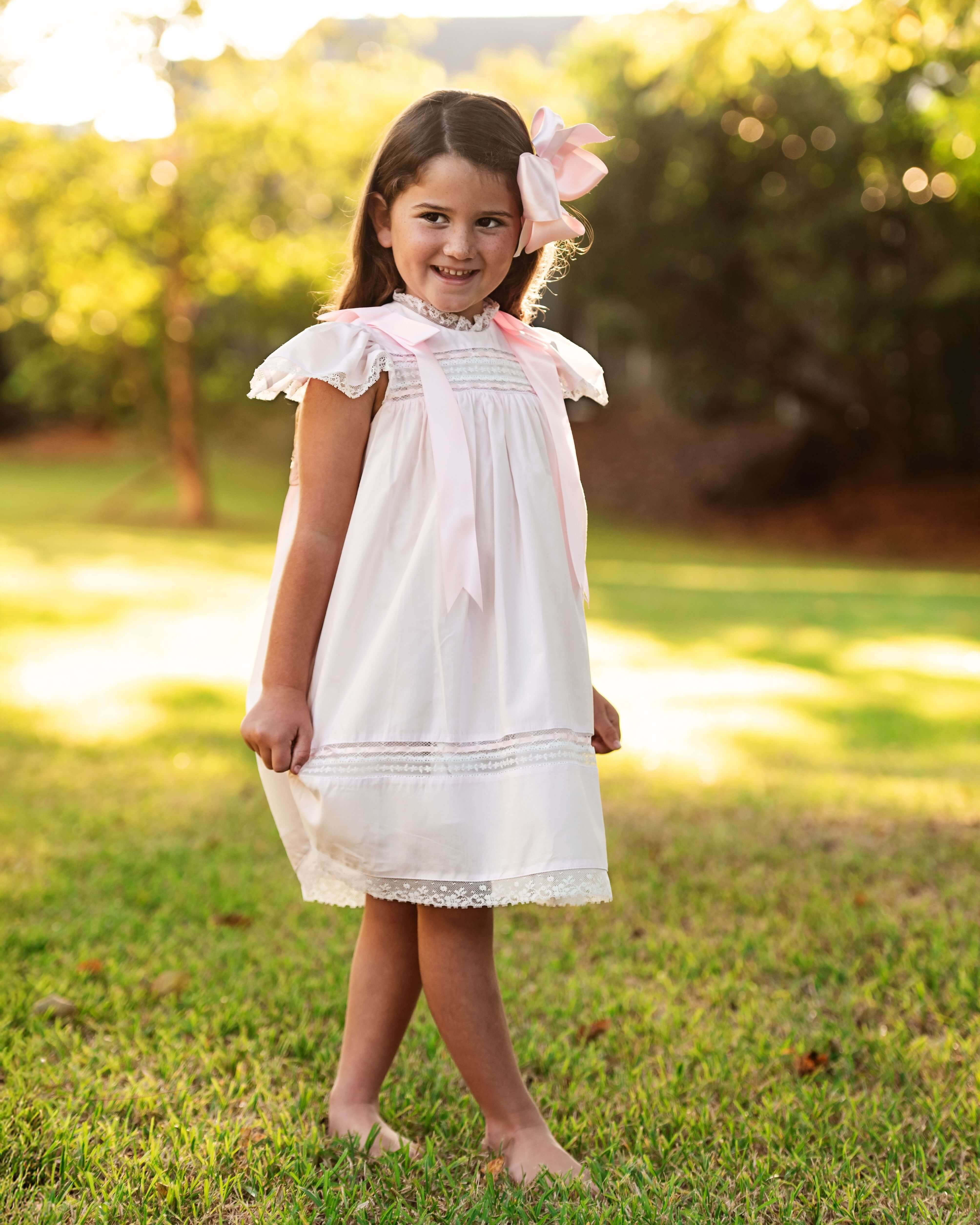 Pink Heirloom Lace Dress - Image 2
