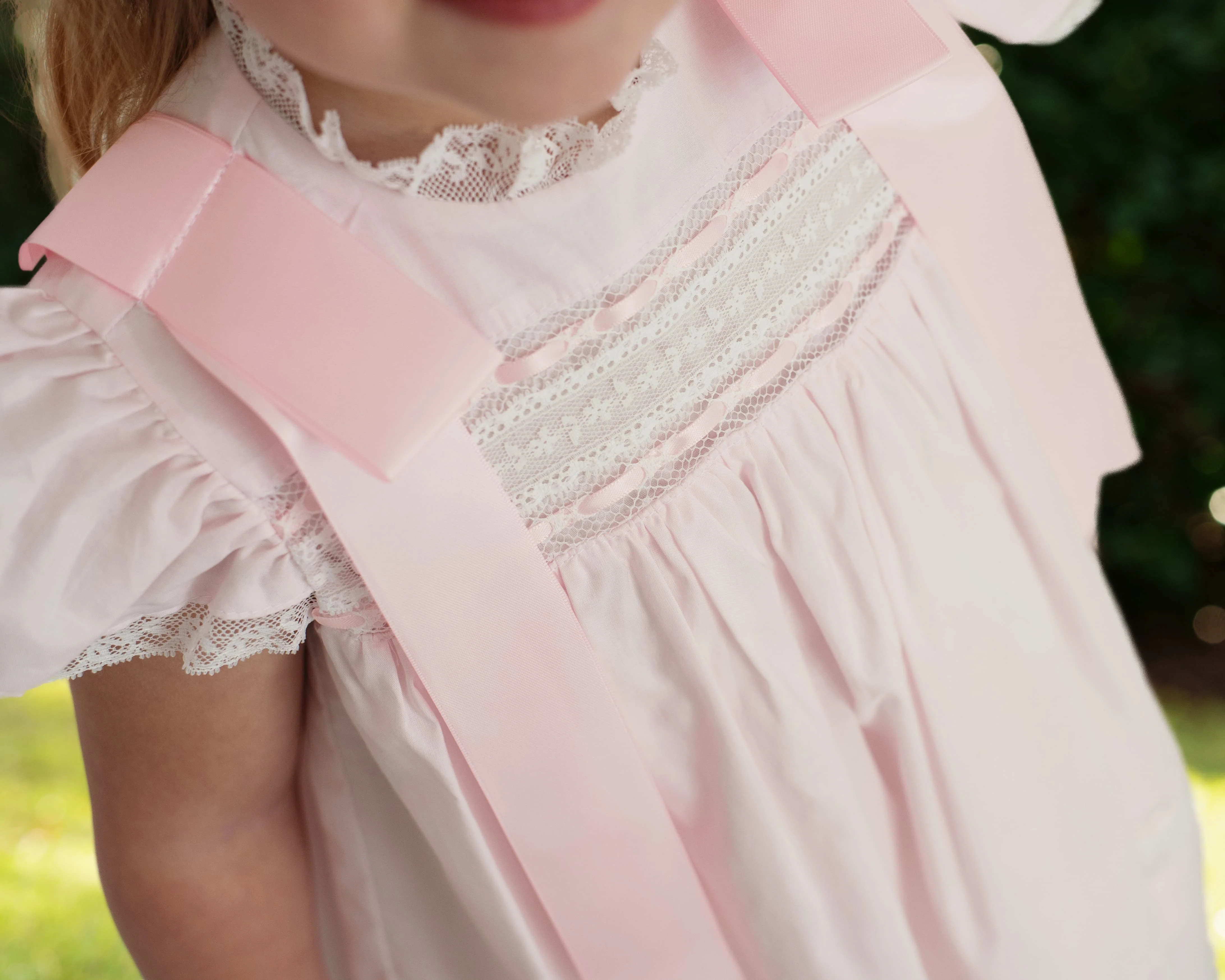 Pink Heirloom Lace Dress - Image 3