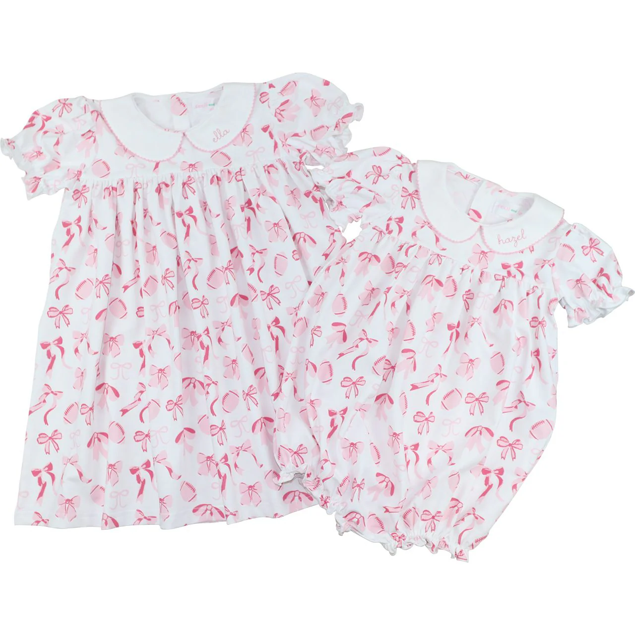 Pink Knit Football And Bow Dress - Image 4