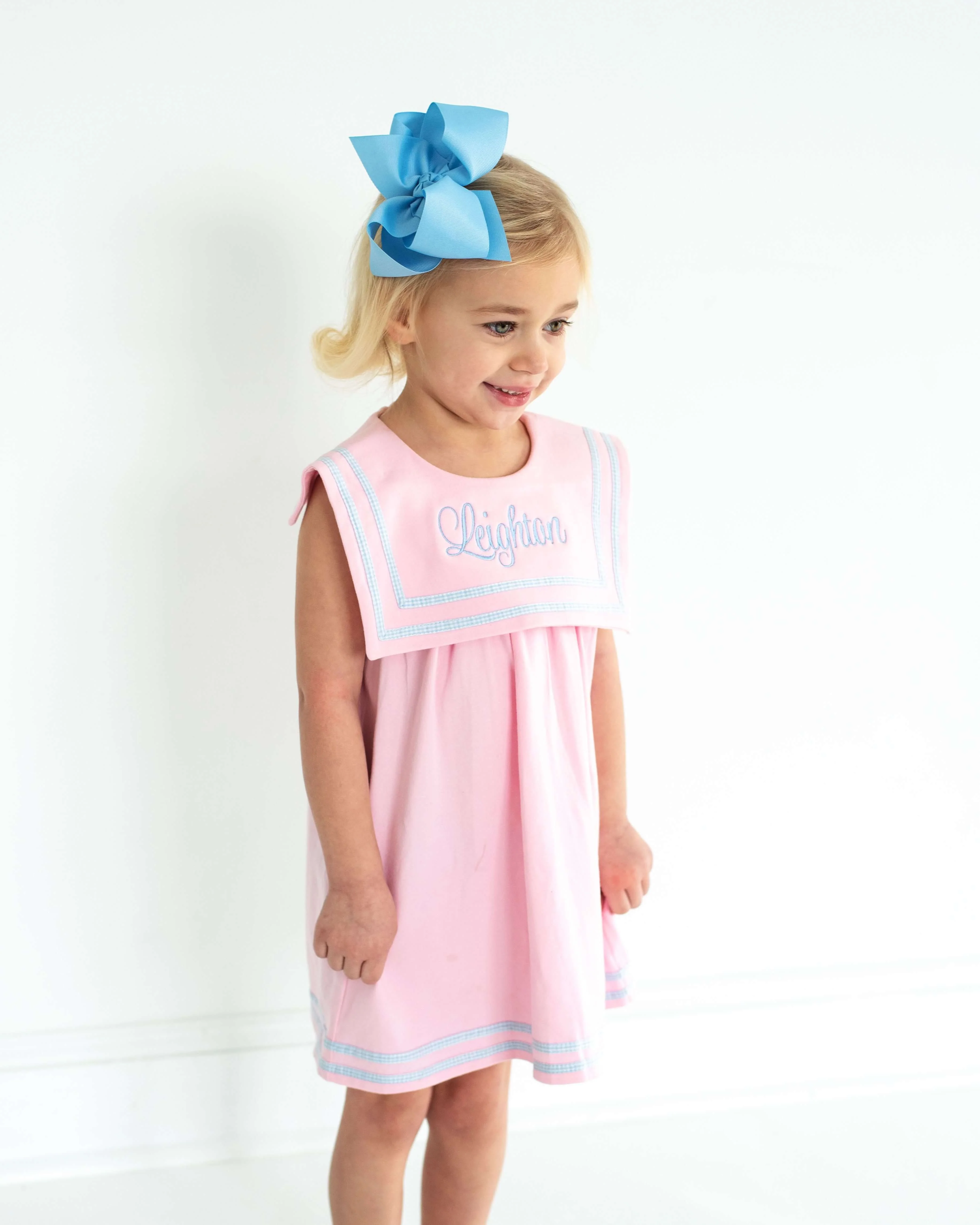 Pink Knit Square Collar Dress - Image 2