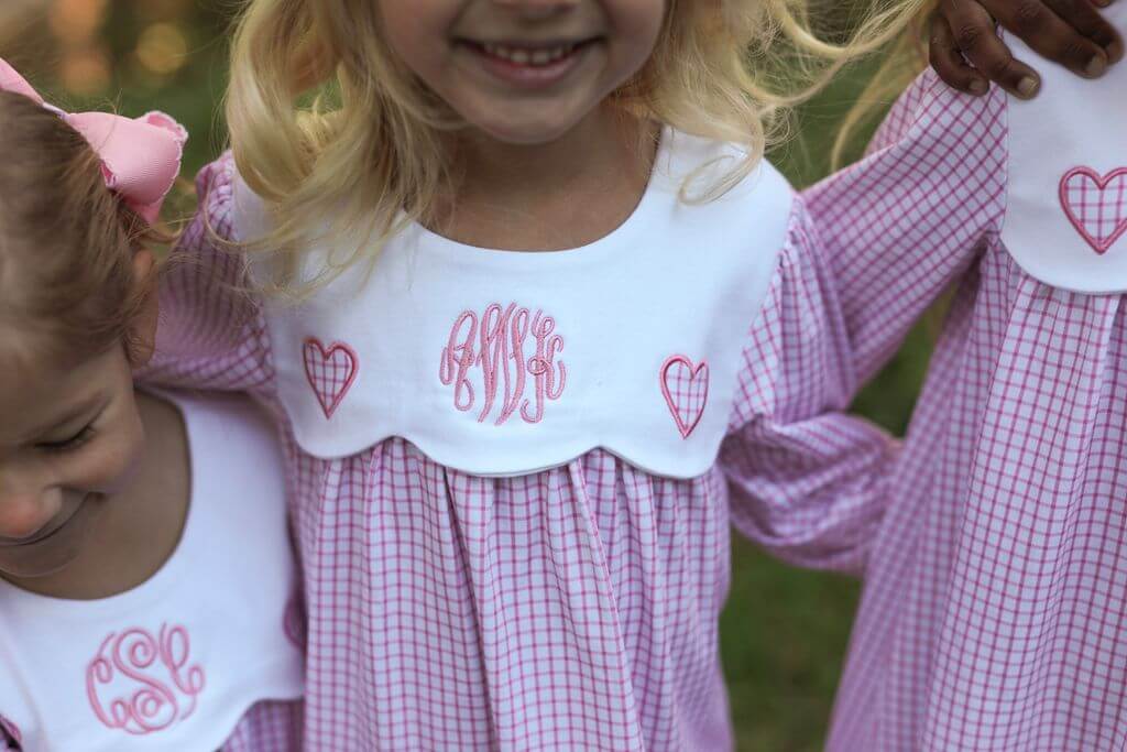 Pink Knit Windowpane Heart Diaper Set - Image 3
