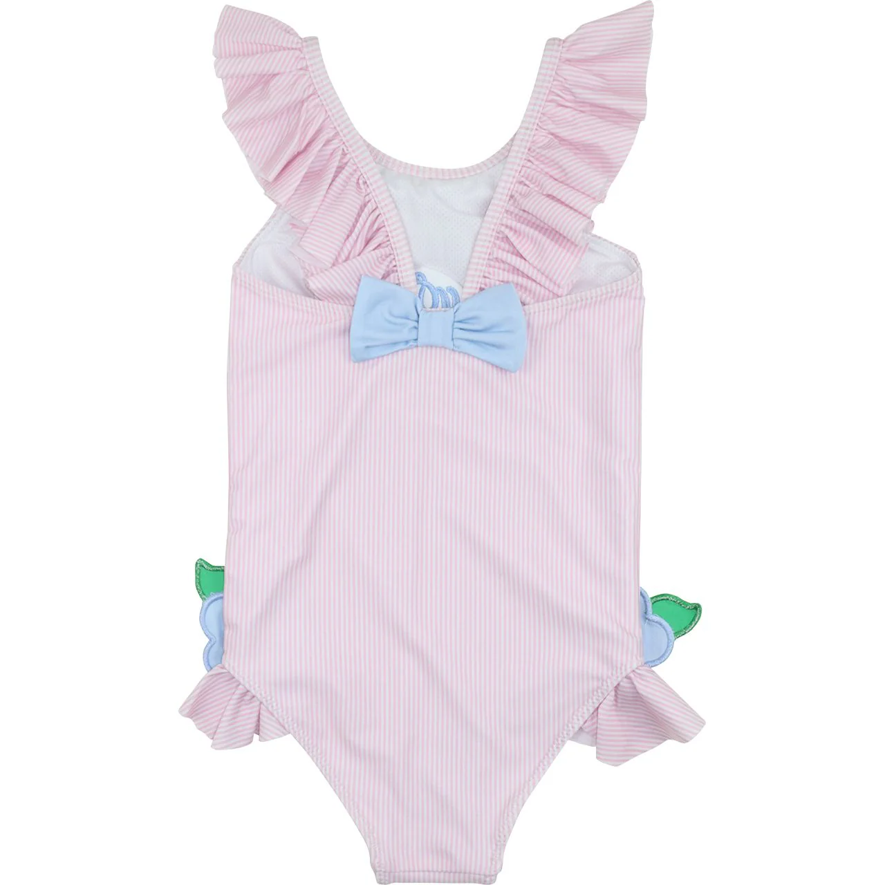 Pink Mini Stripe Flower Swimsuit - Image 5