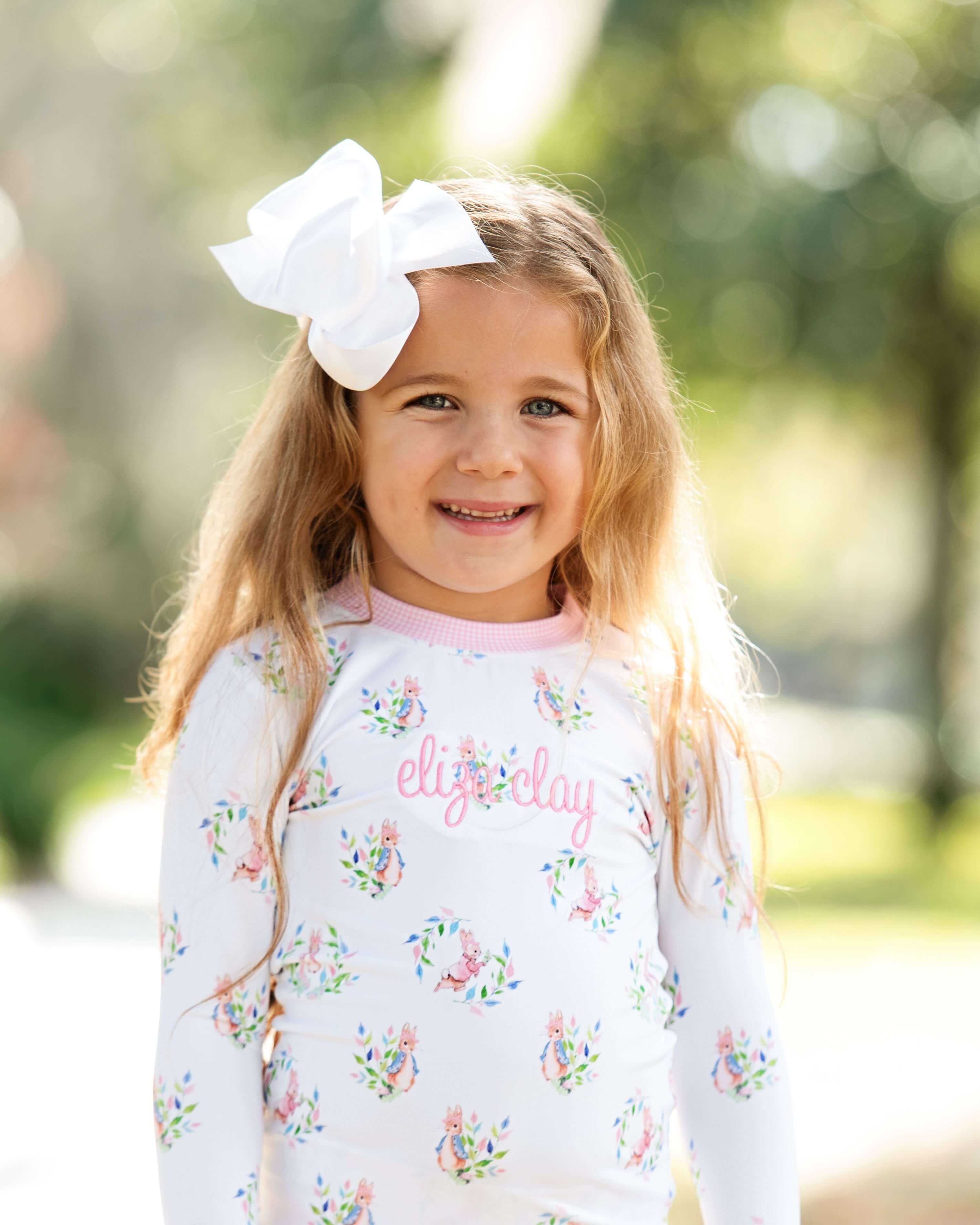 Pink Peter Rabbit Bamboo Knit Pajamas - Image 2