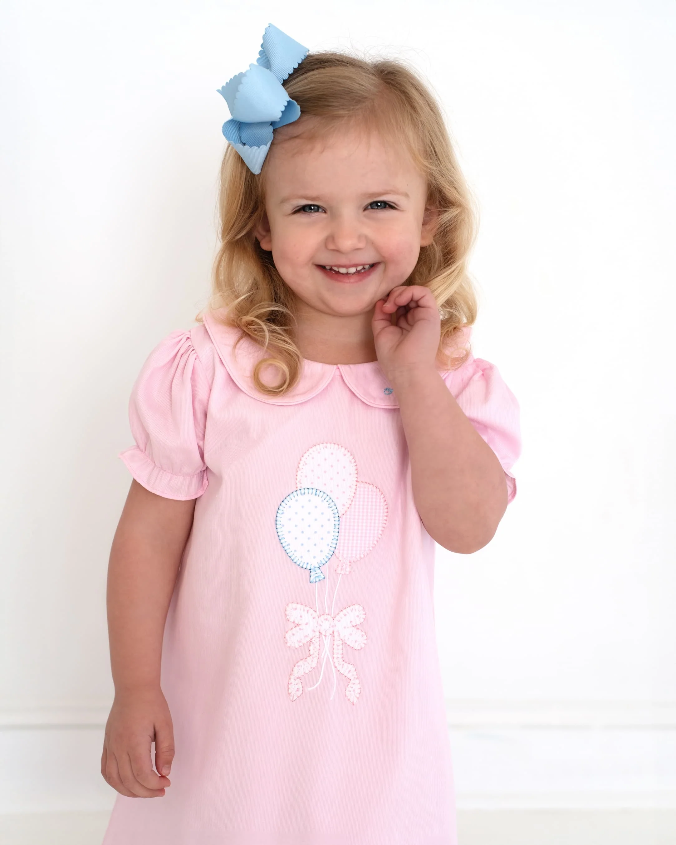 Pink Pique Birthday Balloons Dress - Image 2