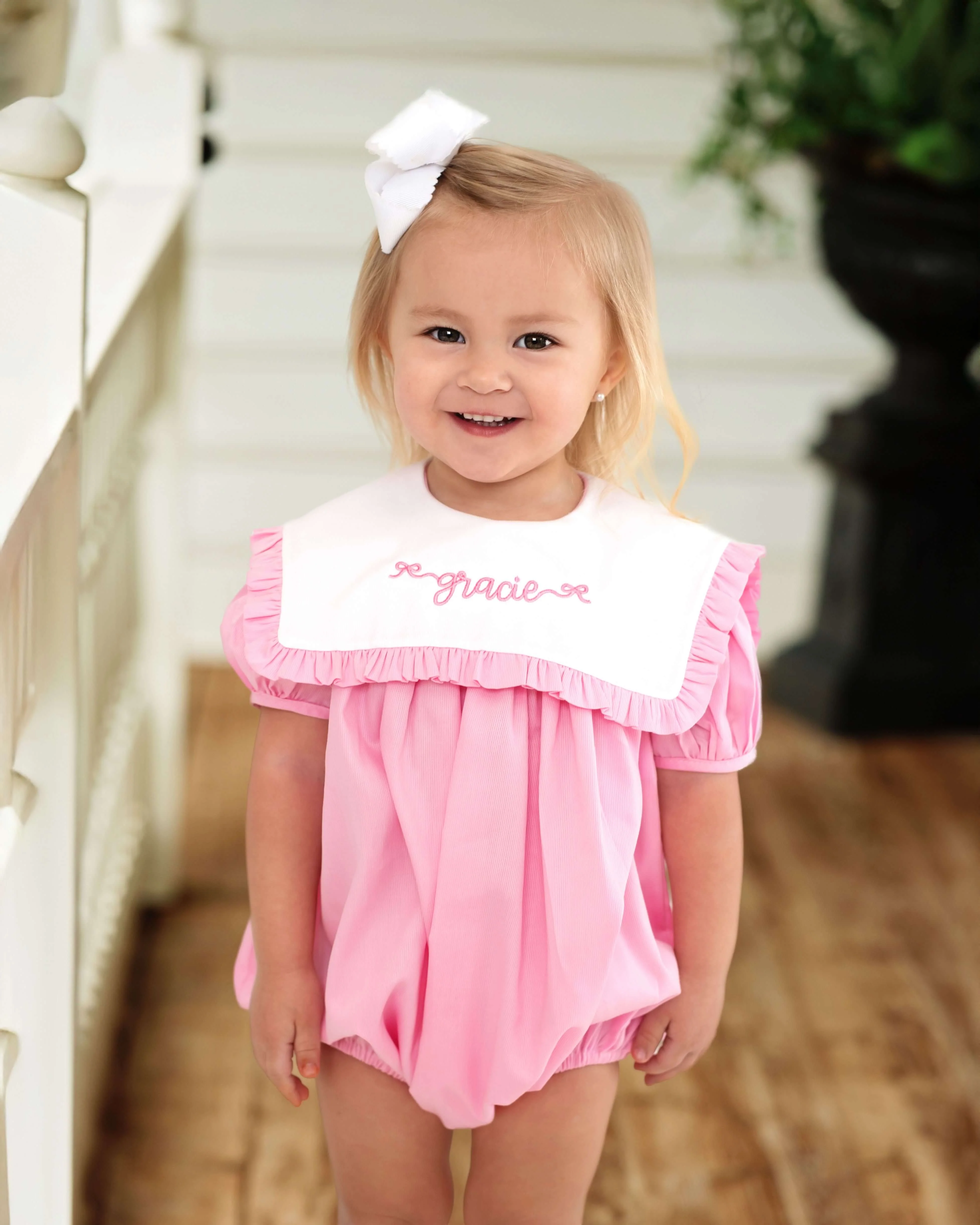 Pink Pique Square Collar Bubble - Image 2