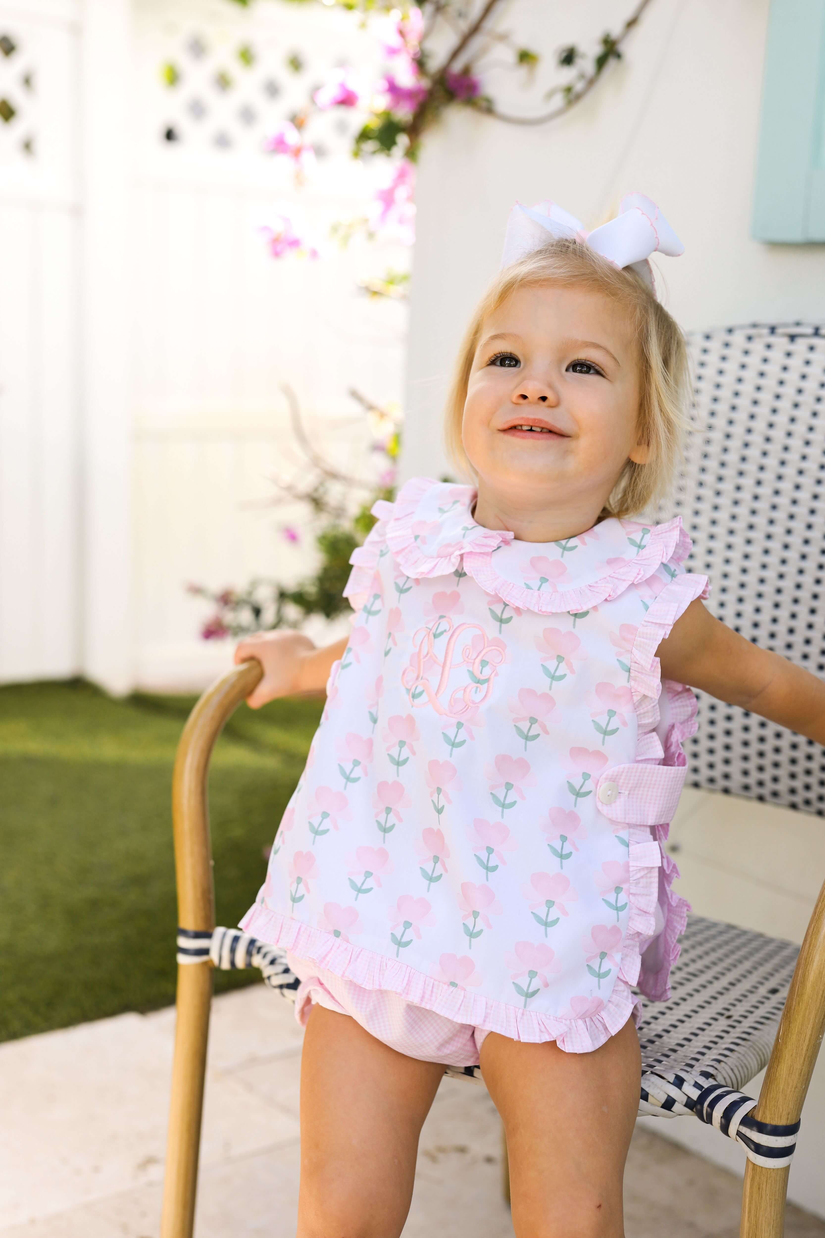 Pink Poppy Ruffle Diaper Set - Image 2