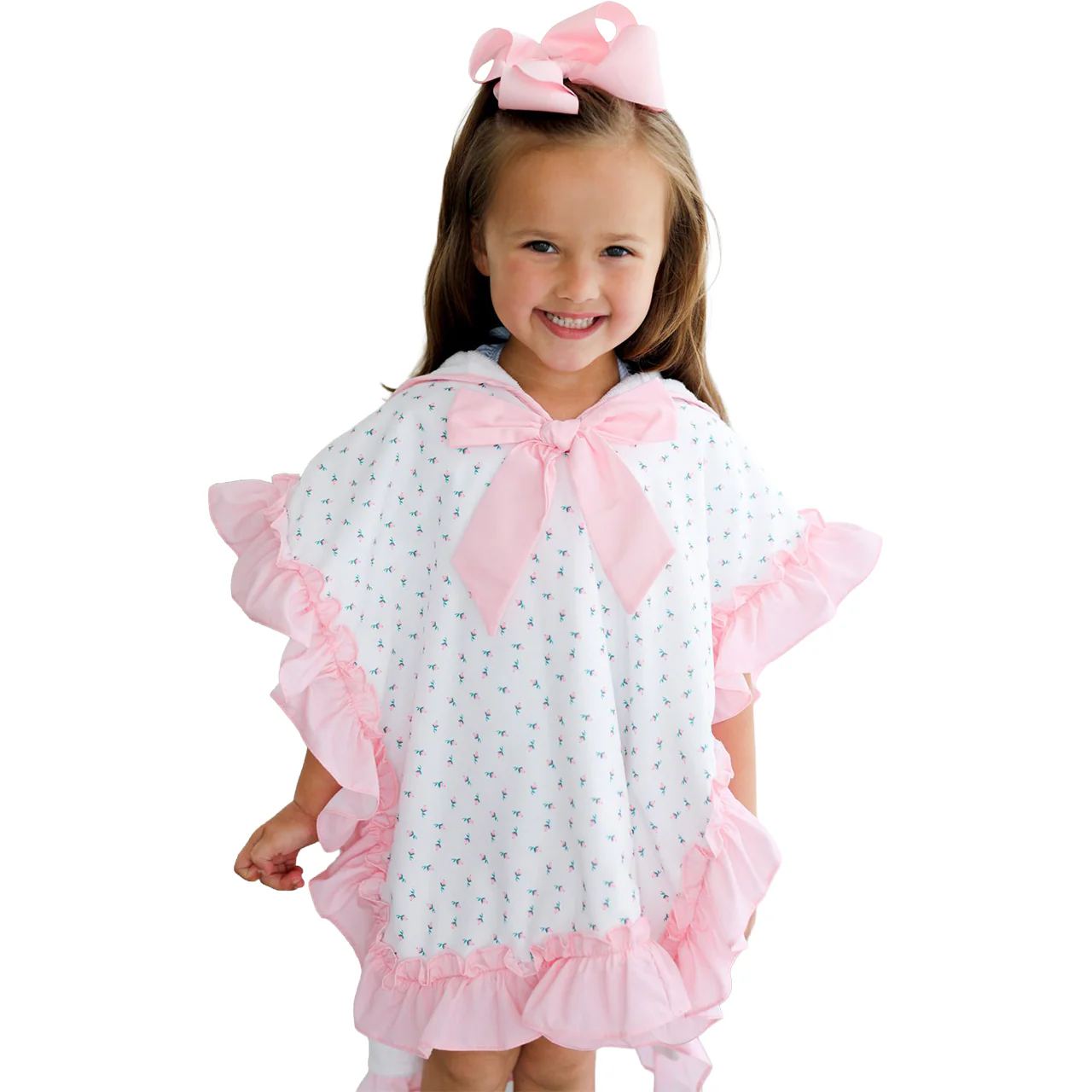 Pink Rosebud Ruffle Coverup - Image 2