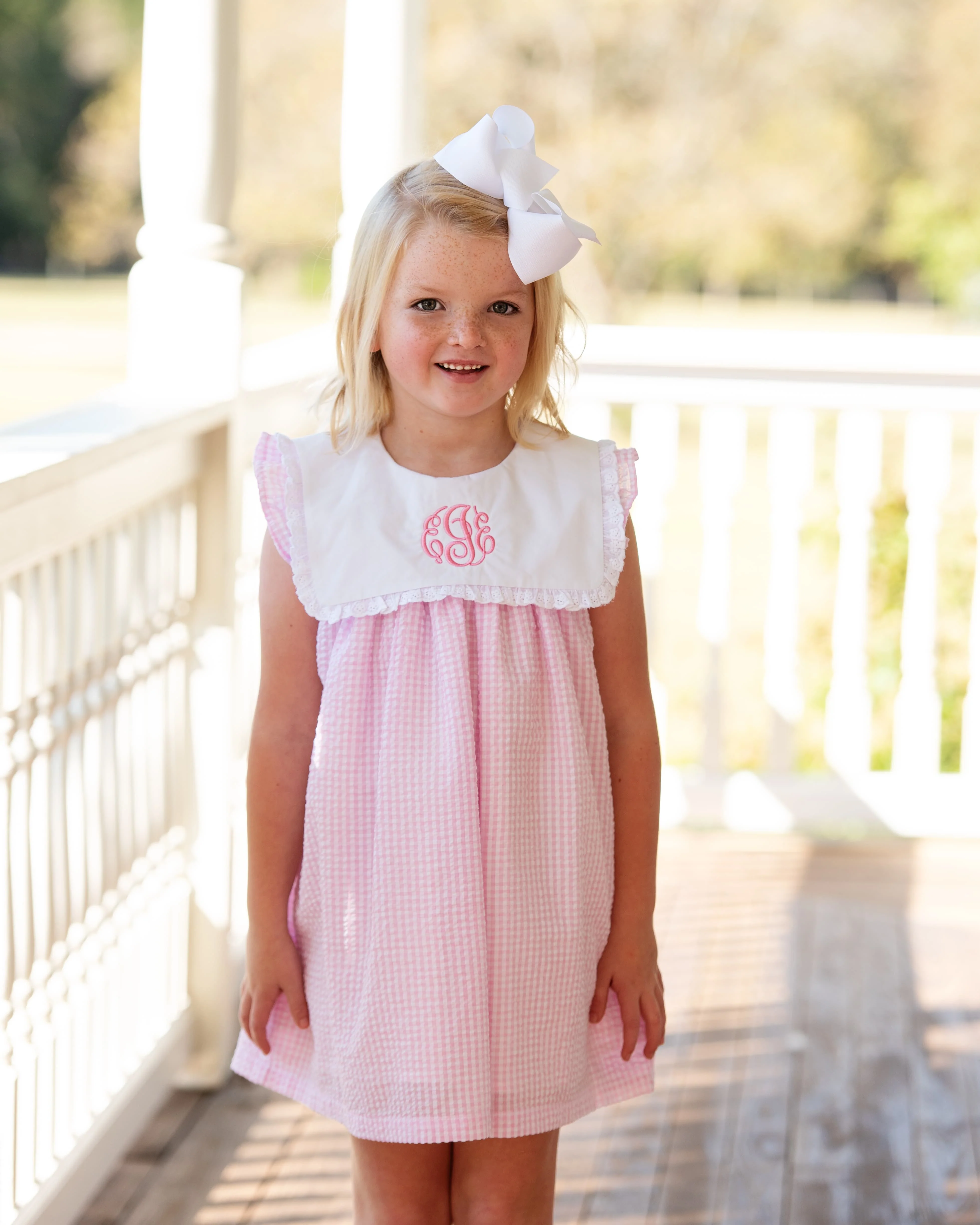 Pink Seersucker Dress - Image 2