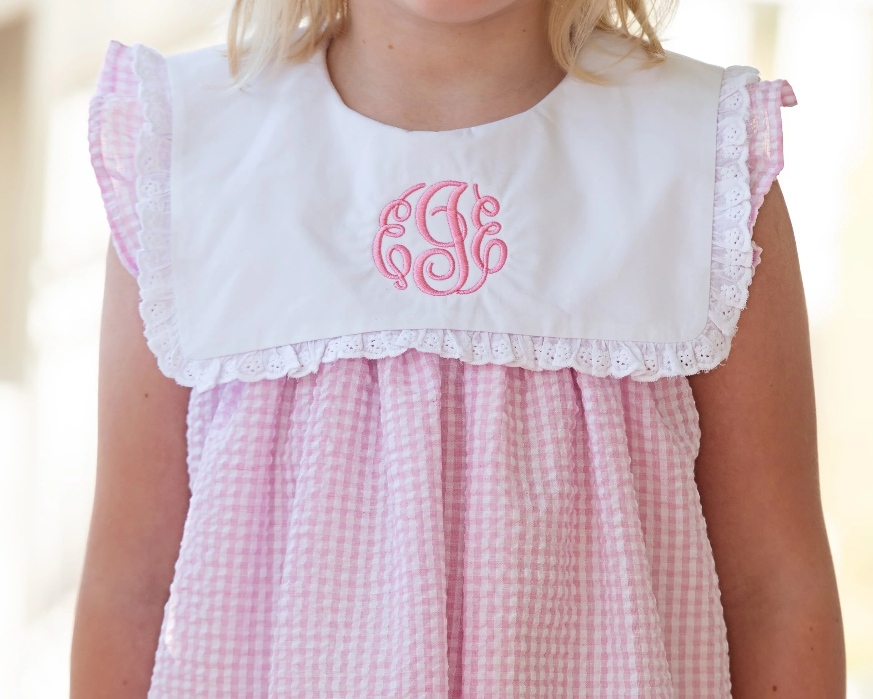 Pink Seersucker Dress - Image 3