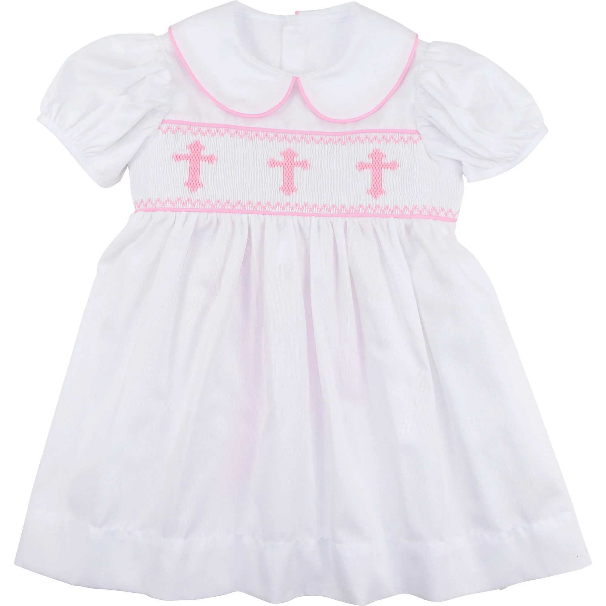 Pink Smocked Cross Dress