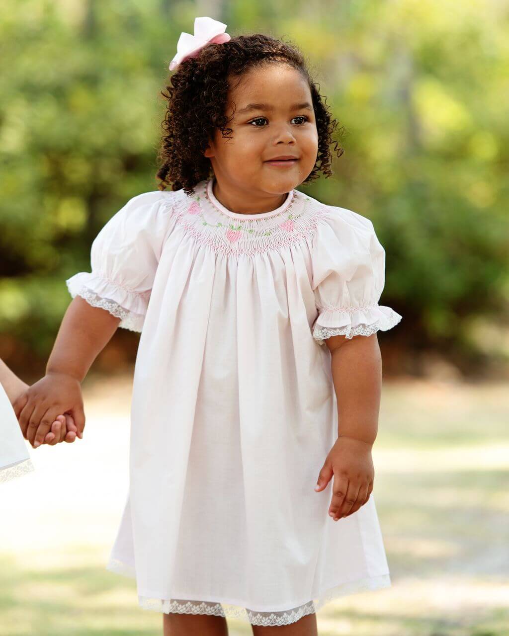 Pink Smocked Hearts Dress - Image 2
