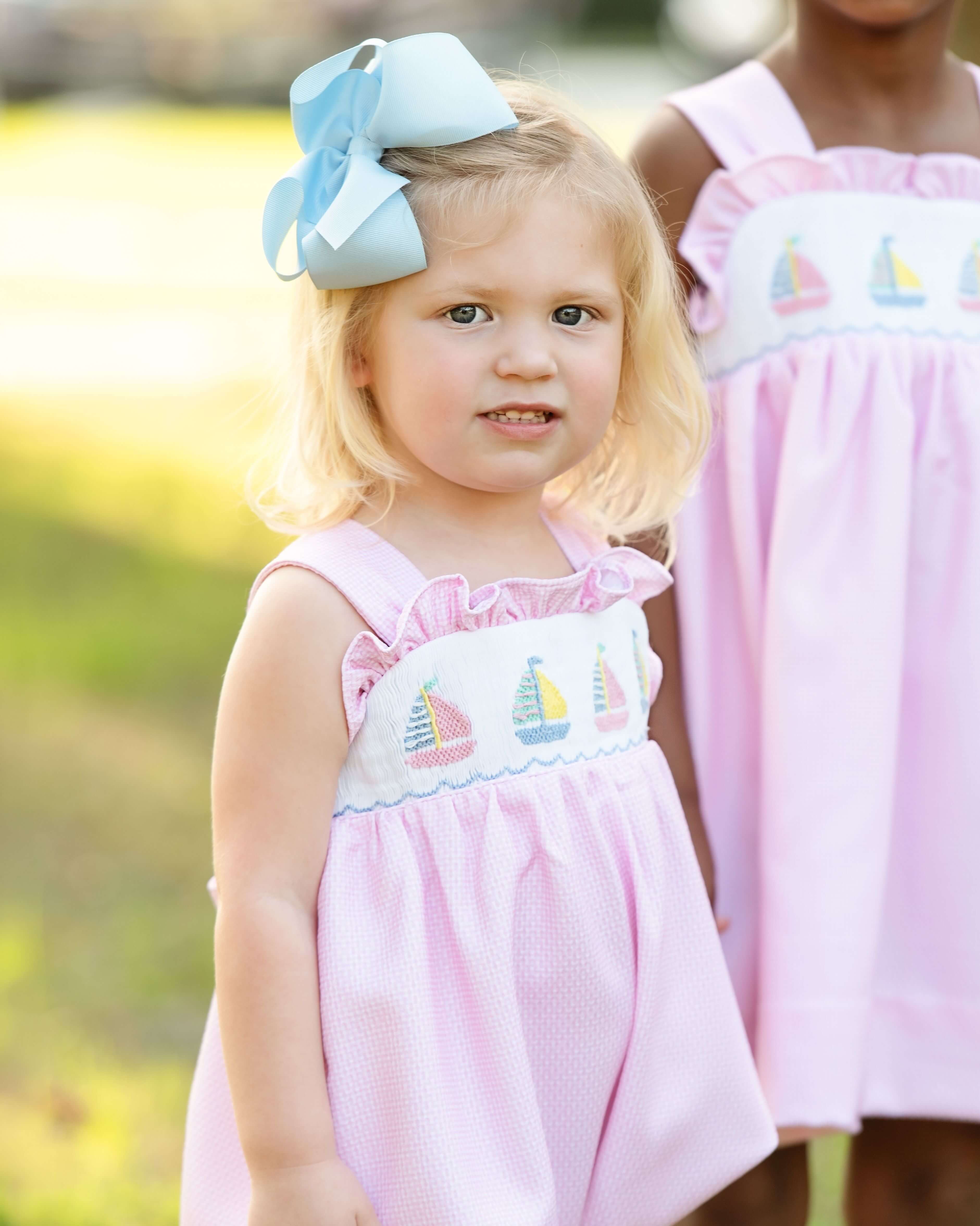 Pink Smocked Sailboats Bubble - Image 2