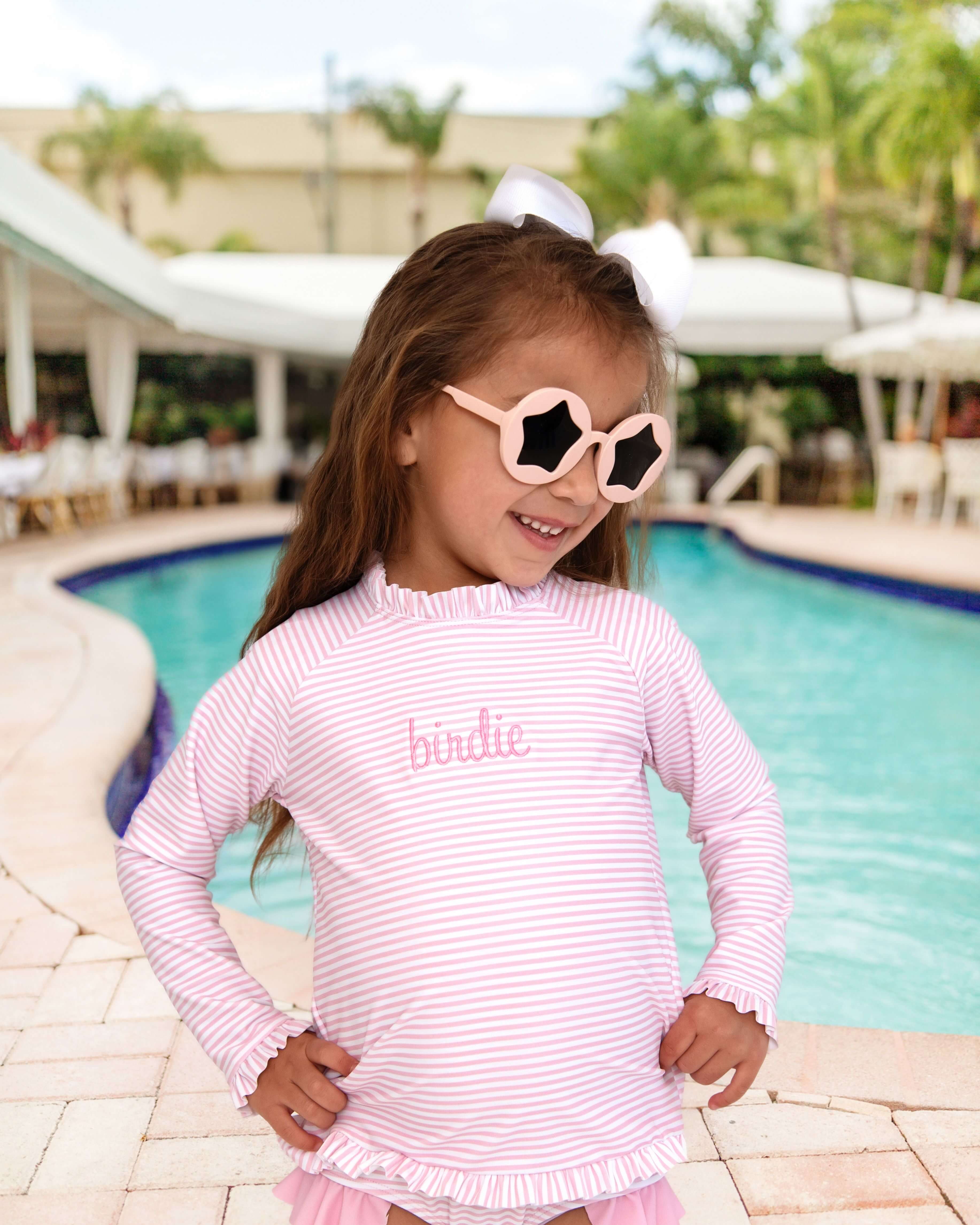 Pink Striped Lycra Rashguard - Image 2