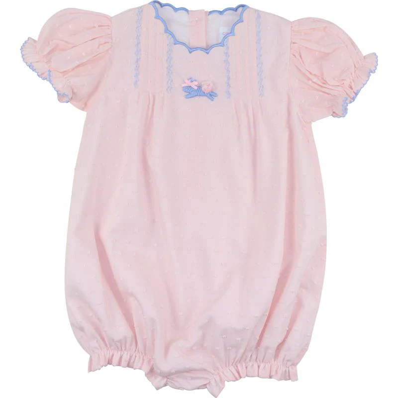 Pink Swiss Dot Bunny Bubble
