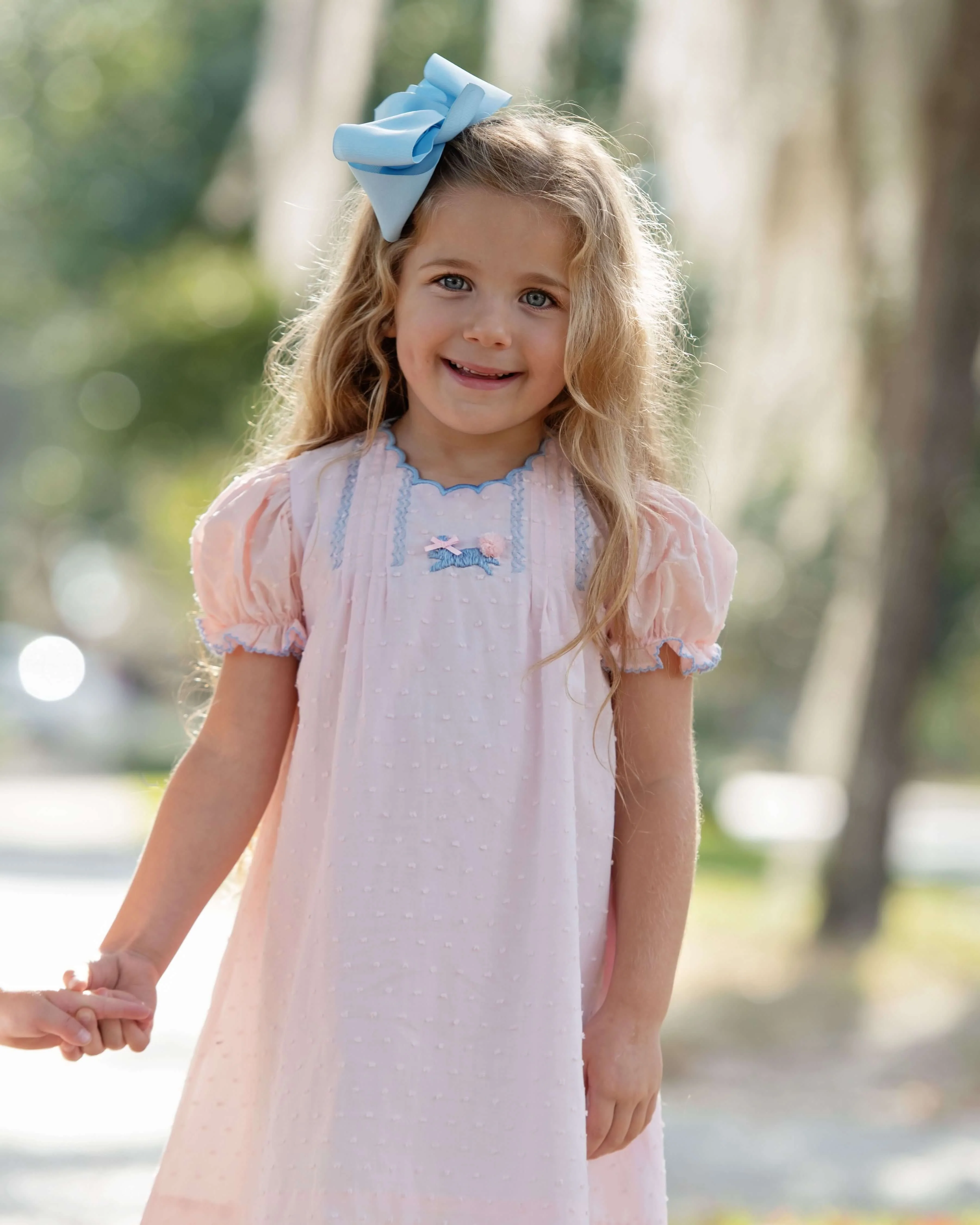 Pink Swiss Dot Bunny Dress - Image 2